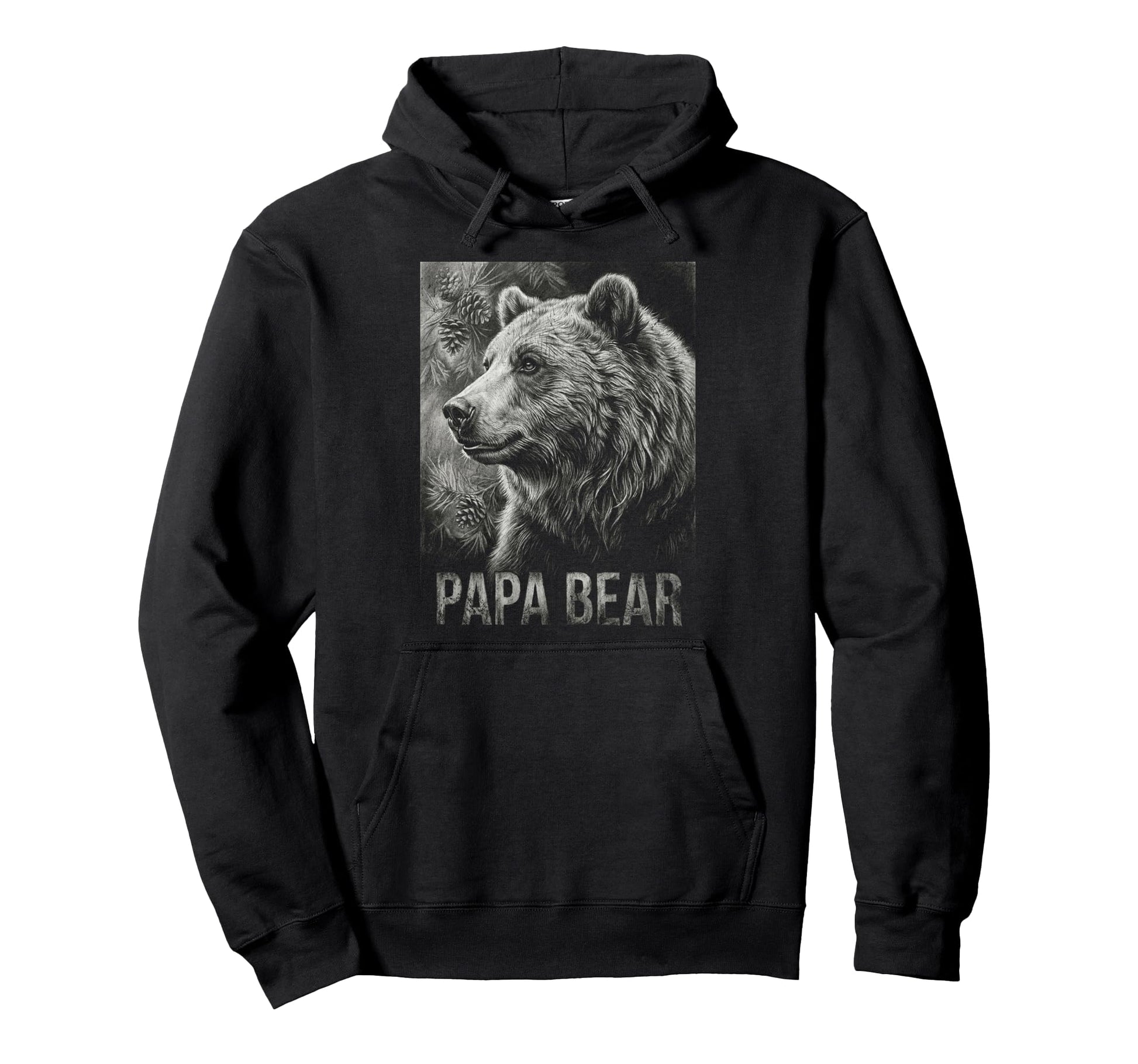 Papa Bear Family Matching Dad Hoodie - Custom Art Print Unisex - T-Shirt, Sweatshirt, Hoodie