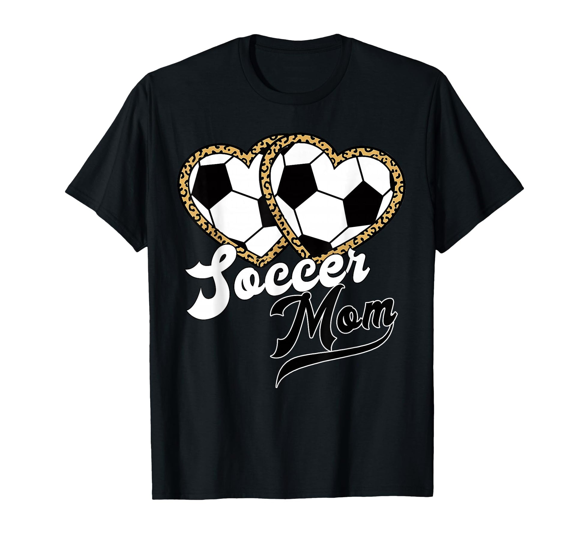 Soccer Mom Leopard Heart Proud Mama T-Shirt - Graphic Print Men Women - T-Shirt, Sweatshirt, Hoodie