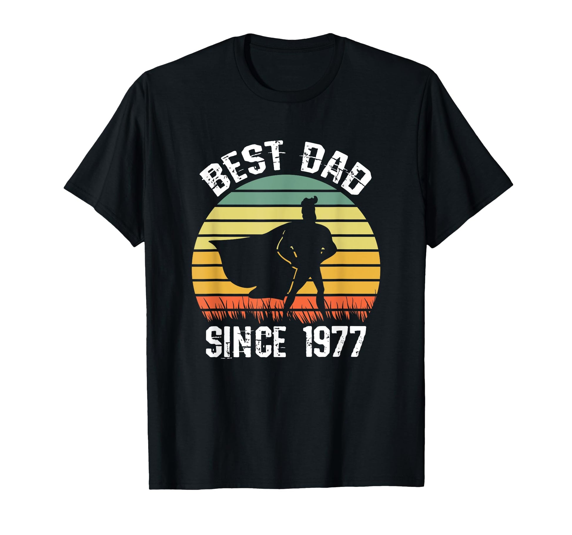 Best Dad Since 1977 Hero Super Father T-Shirt - Minimalist Print Unisex - T-Shirt, Sweatshirt, Hoodie