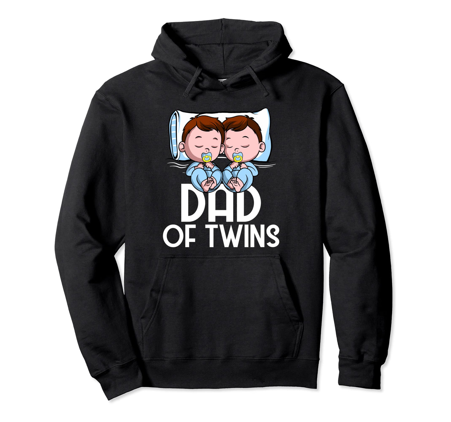 Dad Twins Pregnancy Announcement Two Twin Hoodie - Novelty Apparel Unisex - T-Shirt, Sweatshirt, Hoodie