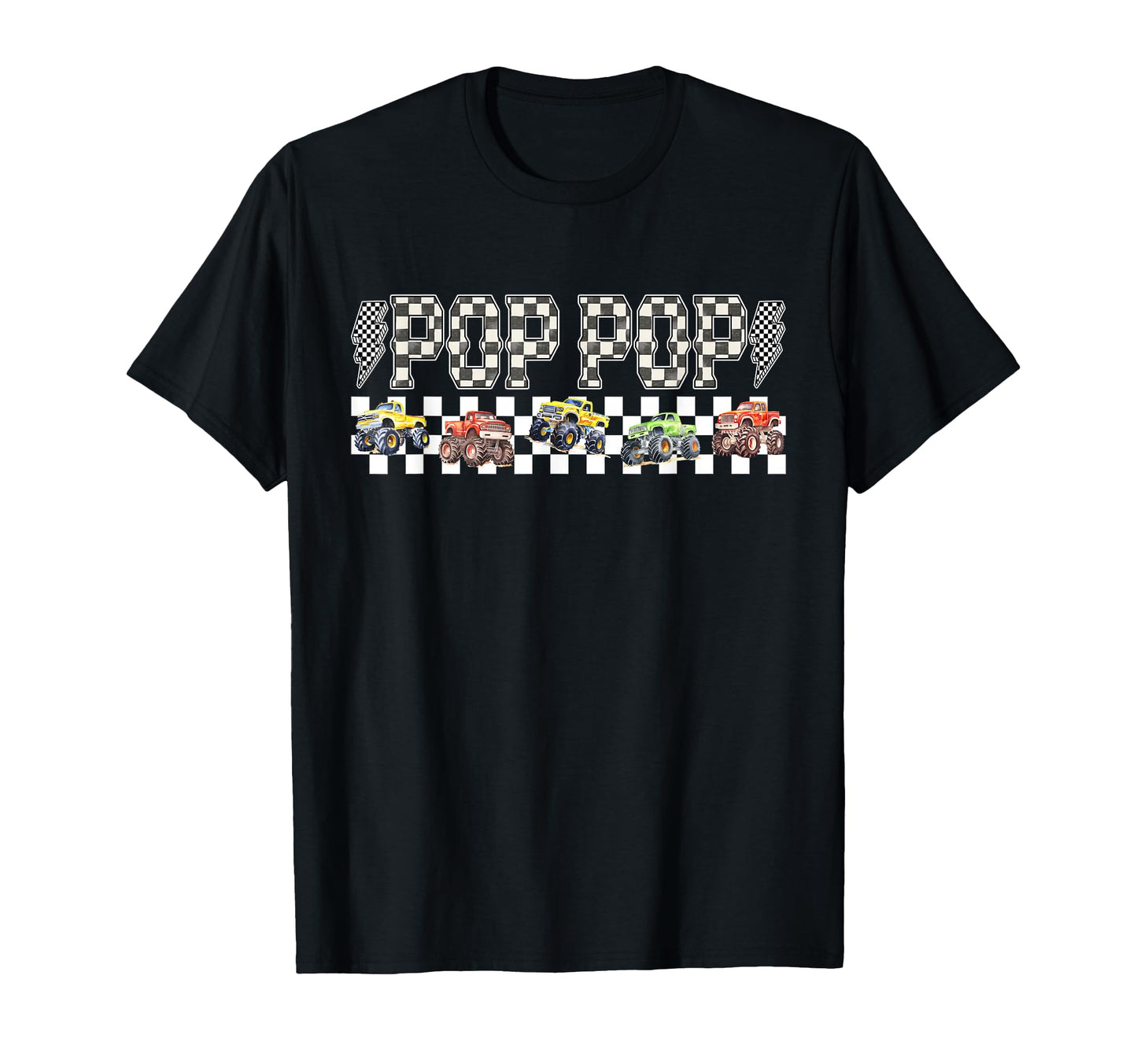 Pop Pop Monster Truck Family Crew T-Shirt - Graphic Print Men Women - T-Shirt, Sweatshirt, Hoodie