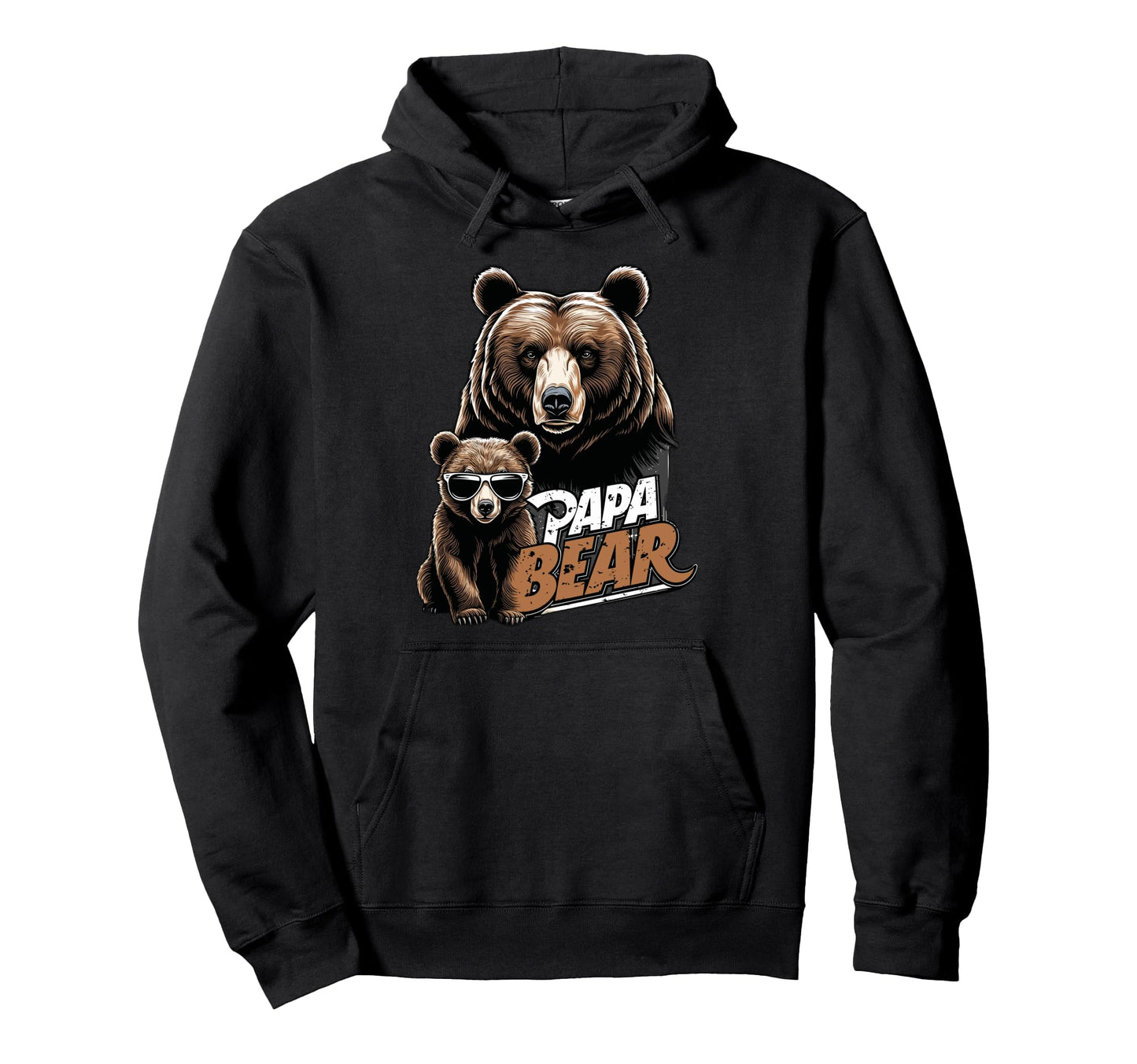 Papa Bear Husband Father Family Hoodie - Casual Everyday Wear Unisex - T-Shirt, Sweatshirt, Hoodie