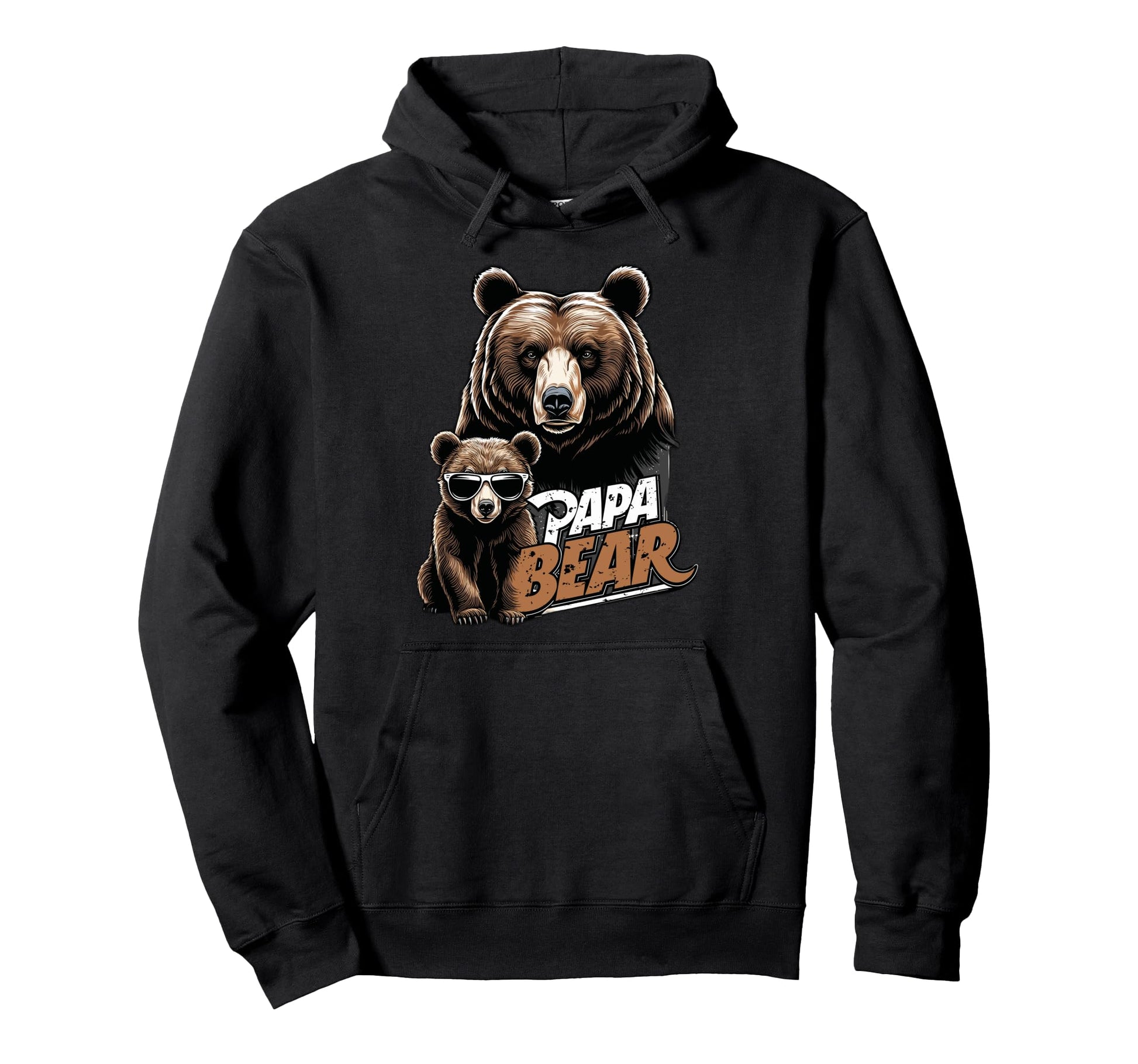 Papa Bear Husband Father Family Hoodie - Casual Everyday Wear Unisex - T-Shirt, Sweatshirt, Hoodie