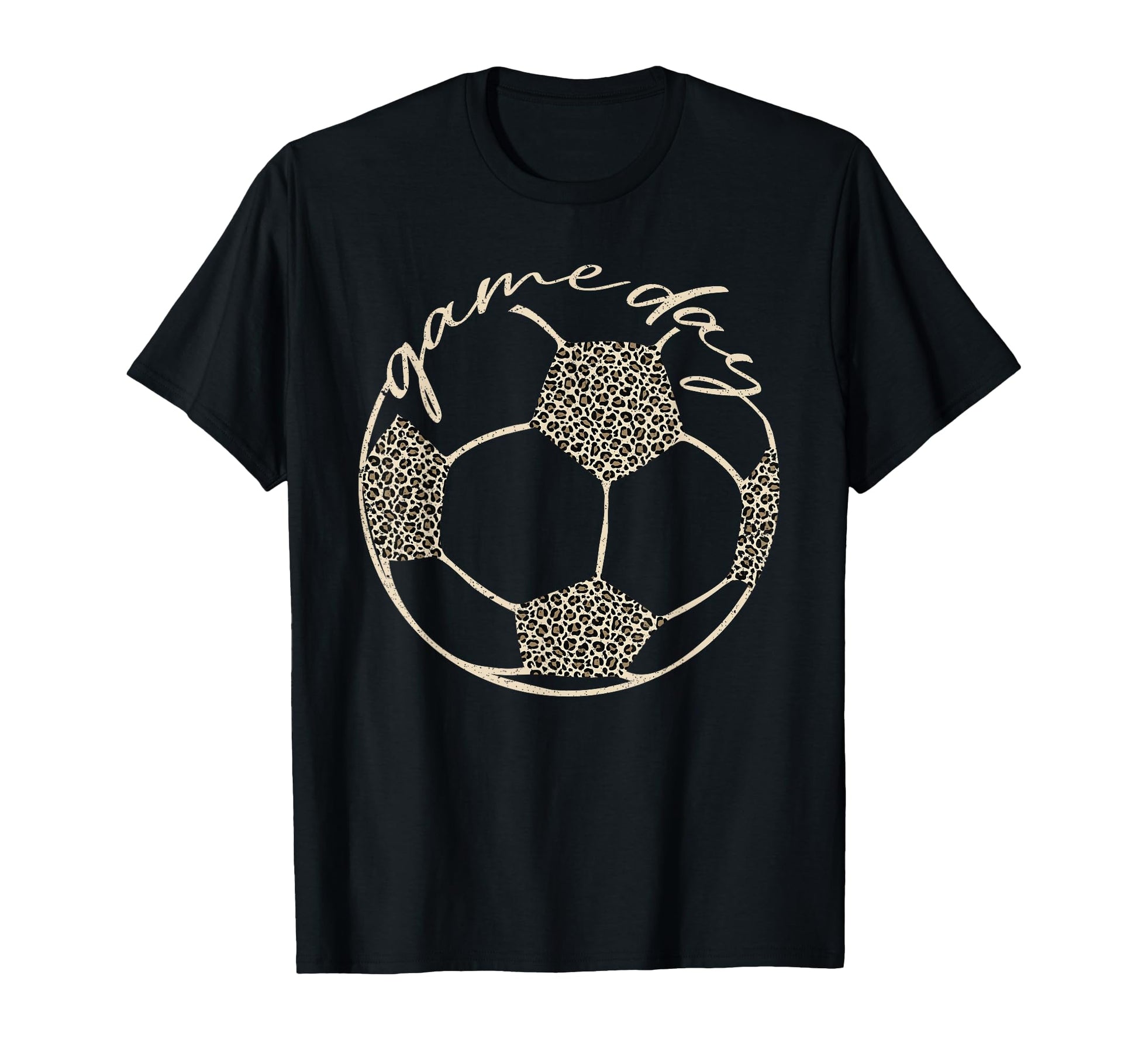 Soccer Game Day Leopard Cheetah Soccer Fan T-Shirt - Novelty Apparel Unisex - T-Shirt, Sweatshirt, Hoodie