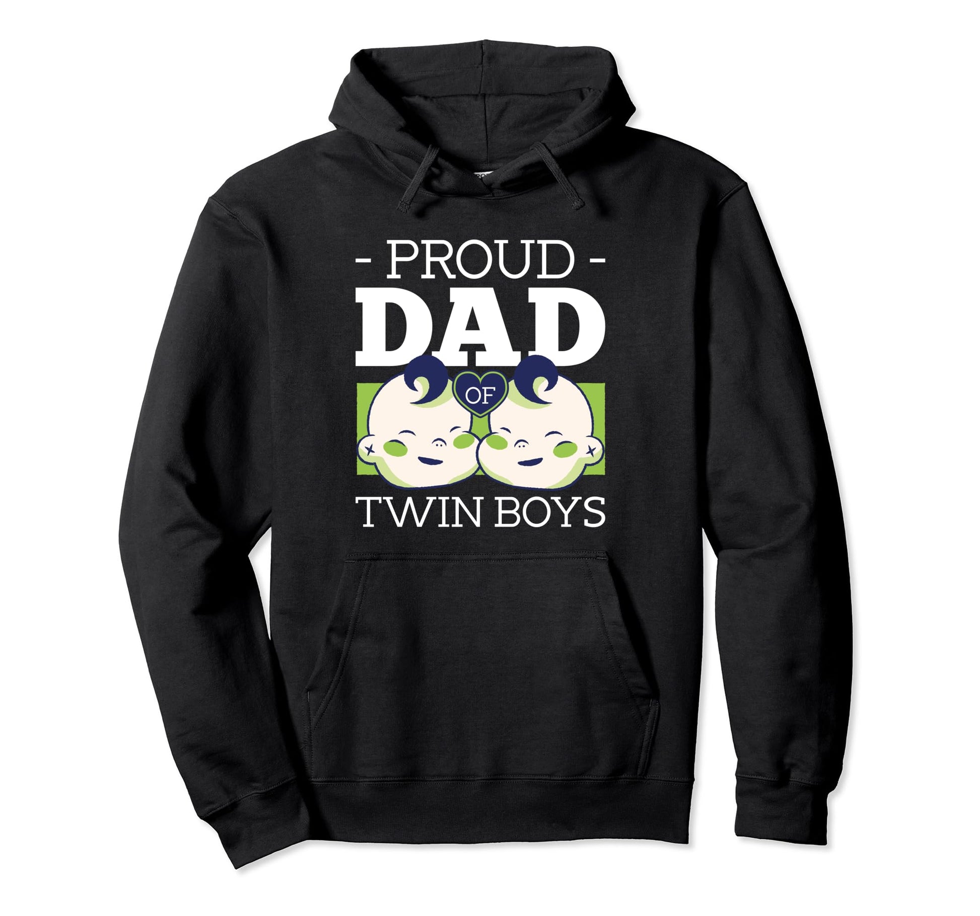 Twin Dad Father Two Proud Dad Twin Hoodie - Streetwear Style Men Women - T-Shirt, Sweatshirt, Hoodie