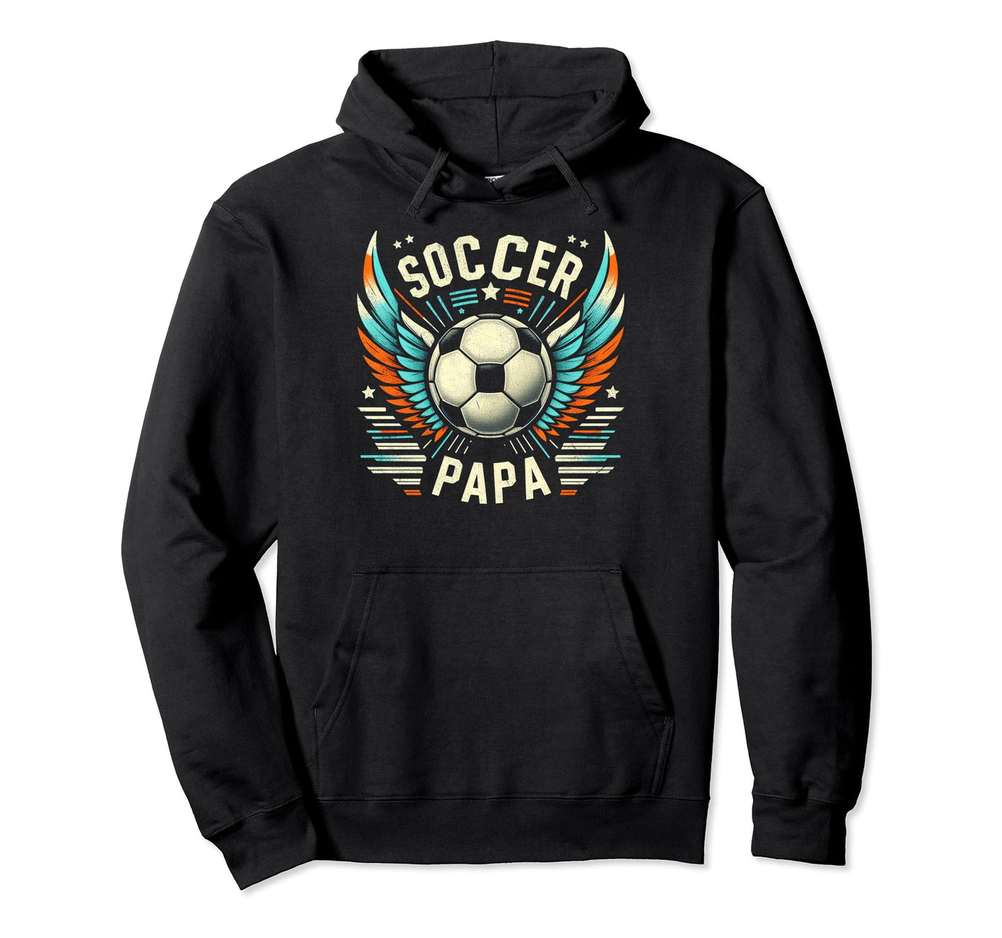 Soccer Papa Family Matching Dad Hoodie - Novelty Apparel for Adults - T-Shirt, Sweatshirt, Hoodie