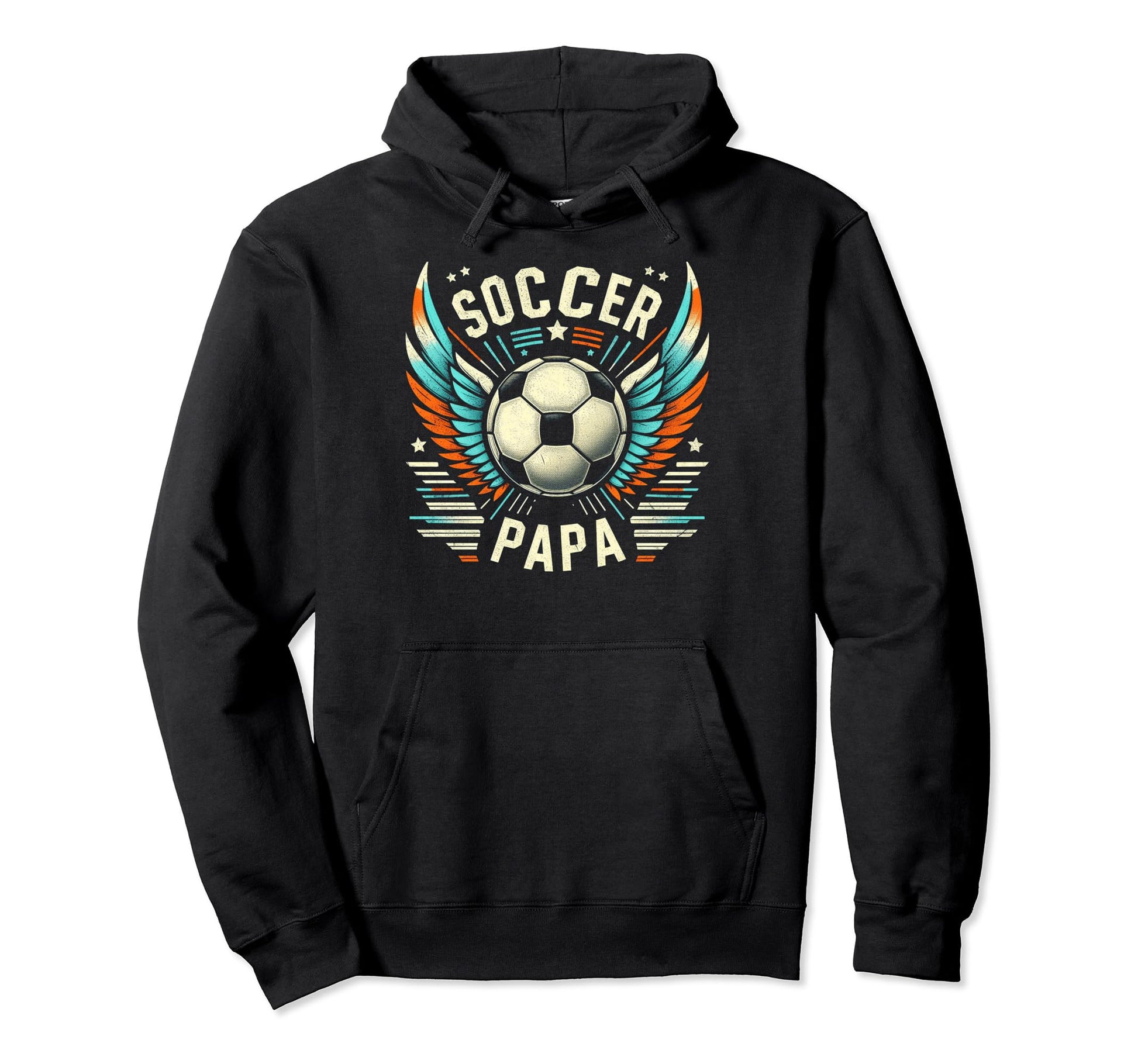 Soccer Papa Family Matching Dad Hoodie - Novelty Apparel for Adults - T-Shirt, Sweatshirt, Hoodie