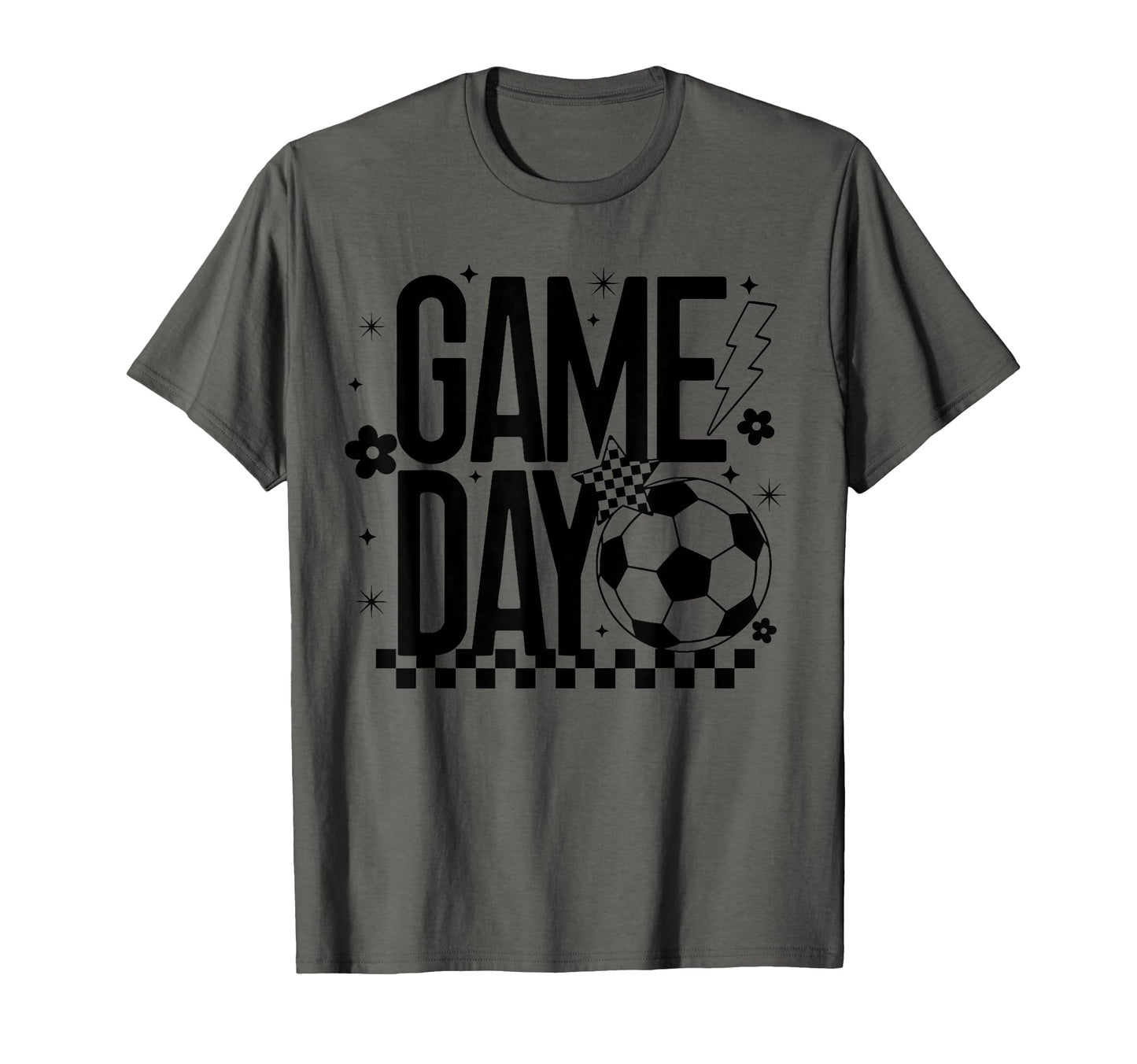 Game Day Soccer Season Mom Checkered T-Shirt - Minimalist Print Men Women - T-Shirt, Sweatshirt, Hoodie