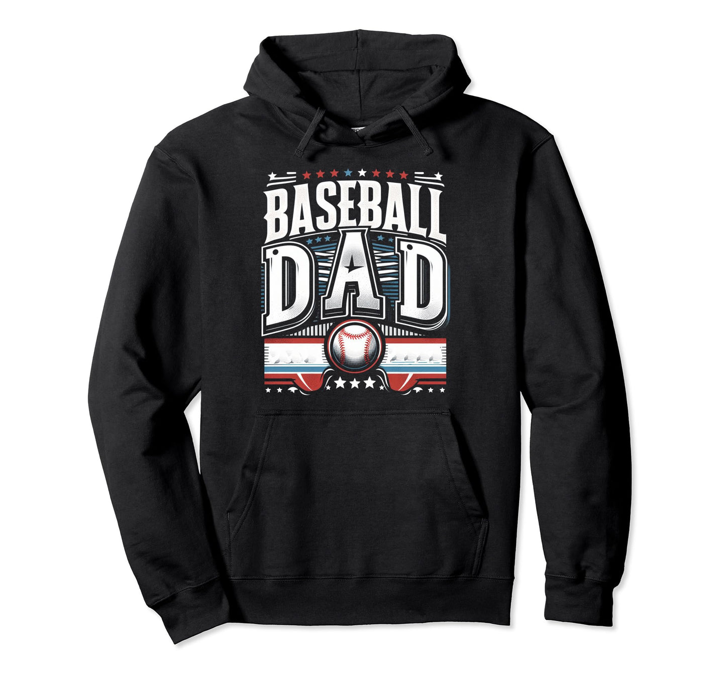 Baseball Dad Fathers Day Hoodie - Minimalist Print for Adults - T-Shirt, Sweatshirt, Hoodie