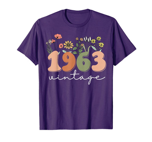 60 Years Old 1963 60Th Birthday T-Shirt - Custom Art Print for Adults - T-Shirt, Sweatshirt, Hoodie