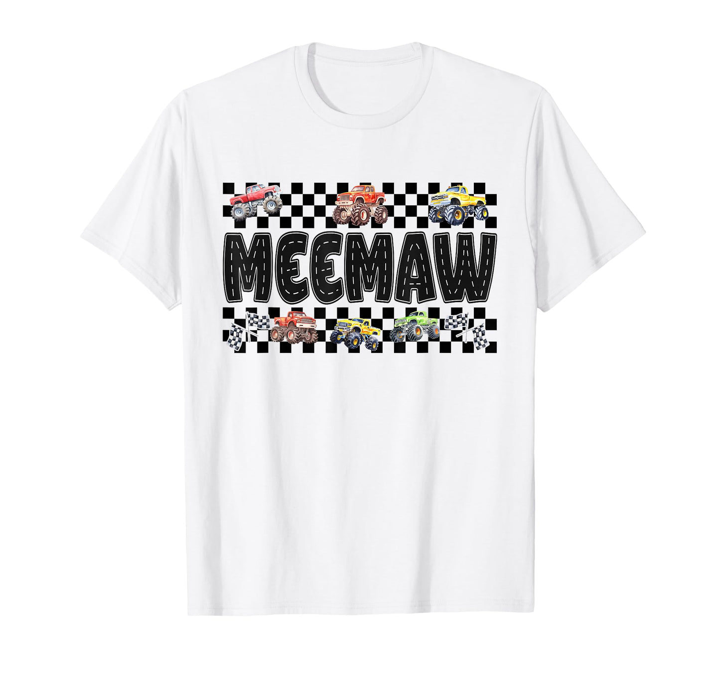 Meemaw Monster Truck Family Crew T-Shirt - Minimalist Print for Adults - T-Shirt, Sweatshirt, Hoodie