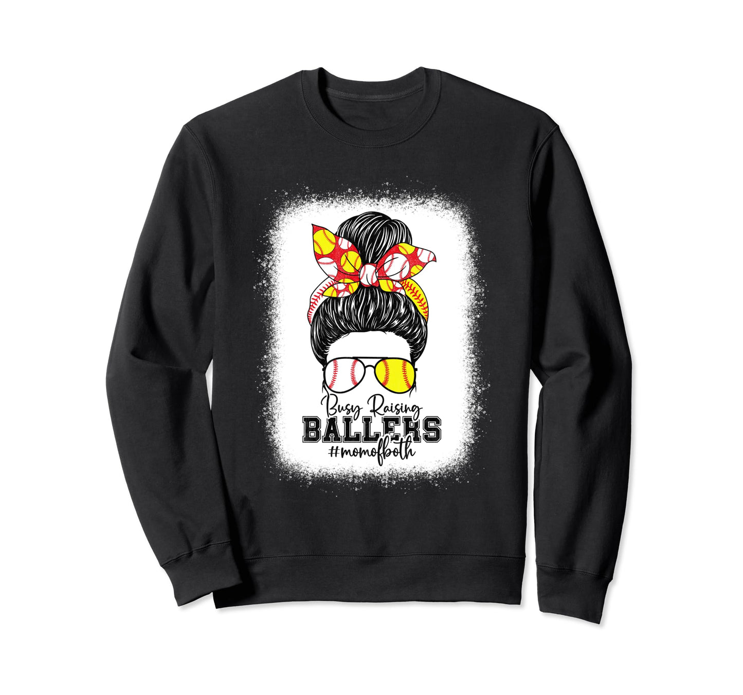 Busy Raising Ballers Softball Funny Sweatshirt - Unique Graphic Men Women - T-Shirt, Sweatshirt, Hoodie
