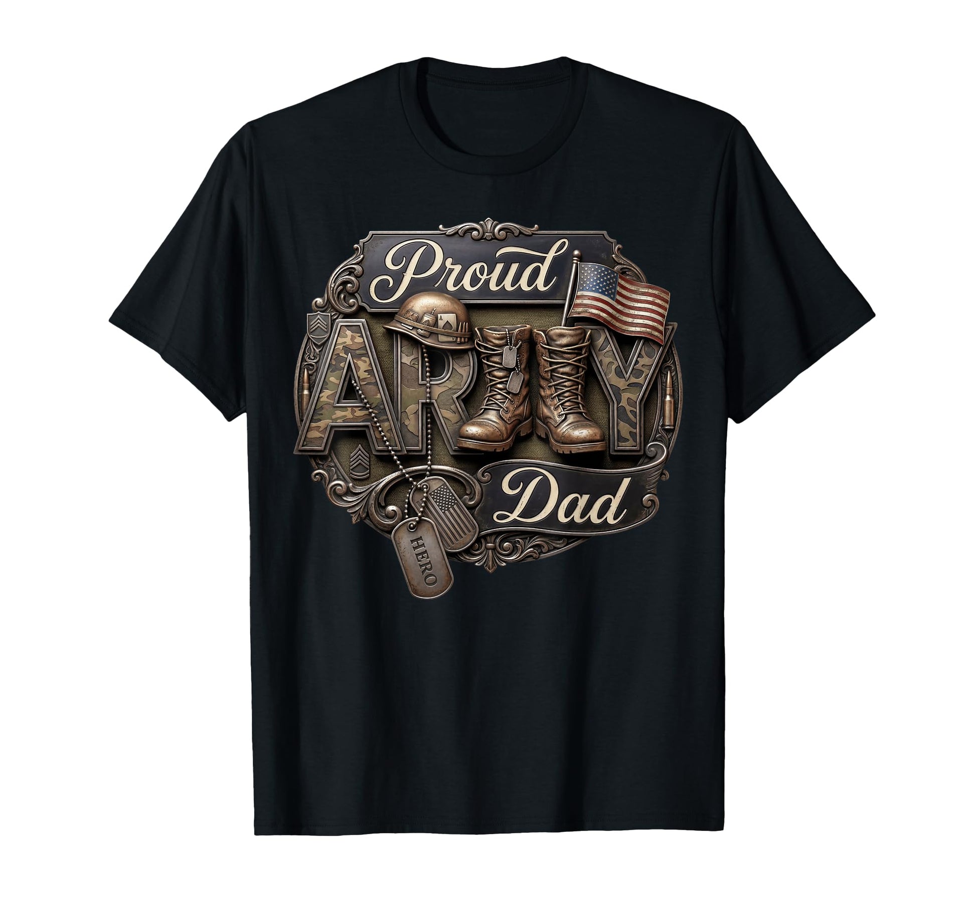 Proud Army Dad Family Outfits T-Shirt - Aesthetic Graphic Men Women - T-Shirt, Sweatshirt, Hoodie