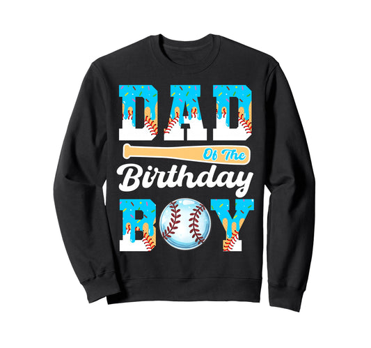 Baseball Ice Cream Drip Dad Sweatshirt - Fun Novelty Design Men Women - T-Shirt, Sweatshirt, Hoodie