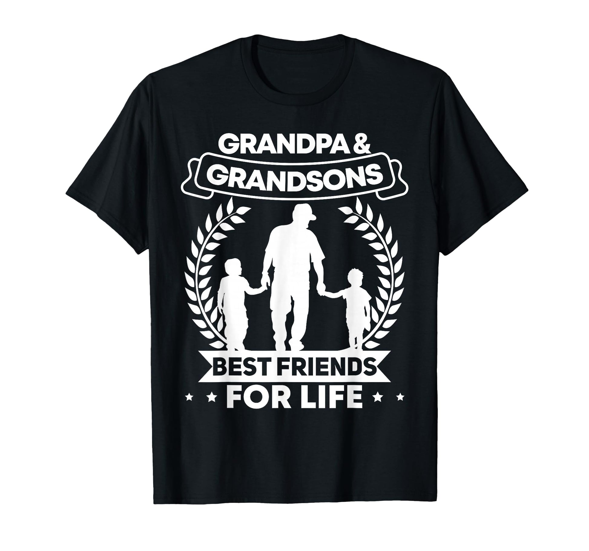 Grandpa And 2 Grandsons Best T-Shirt - Casual Everyday Wear Men Women - T-Shirt, Sweatshirt, Hoodie
