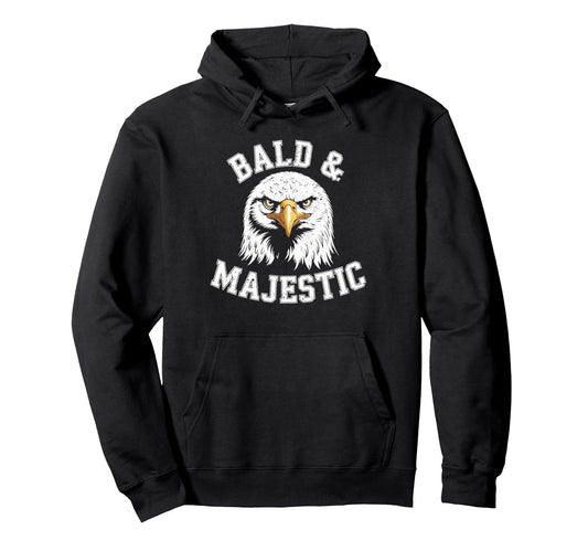 Bald Majestic Sexy Bald Guy Funny Hoodie - Fun Novelty Design for Adults - T-Shirt, Sweatshirt, Hoodie
