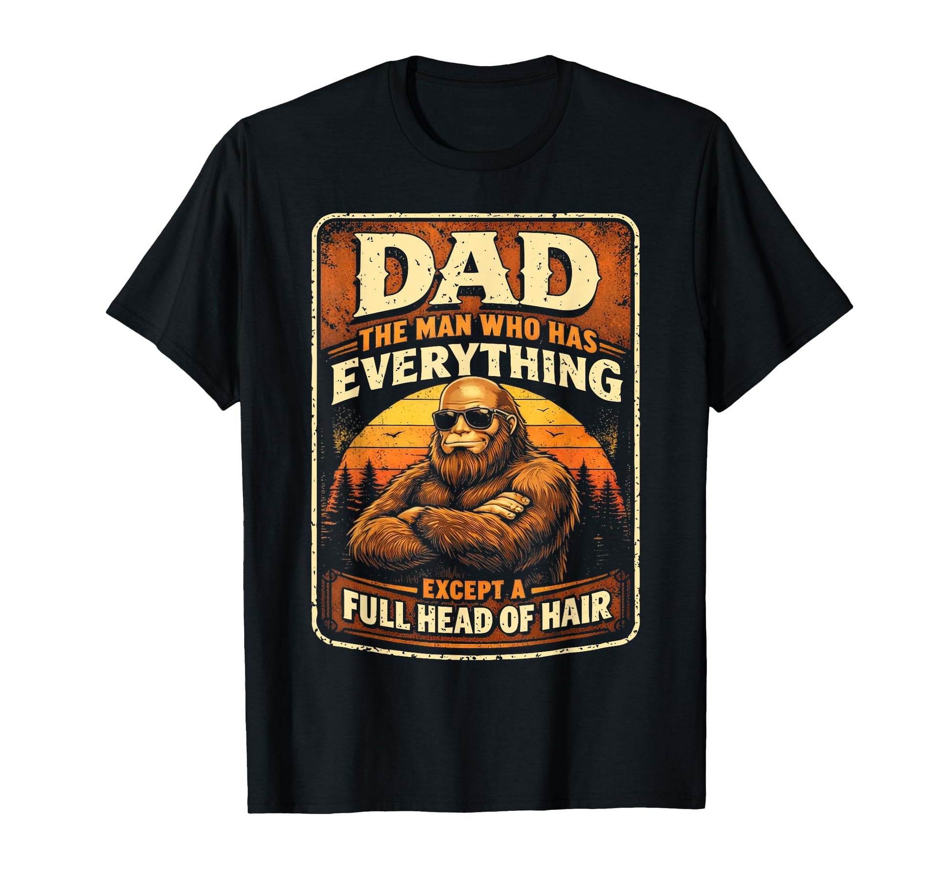 Dad Who Has Everything Except Hair Funny T-Shirt - Trendy Graphic Unisex - T-Shirt, Sweatshirt, Hoodie