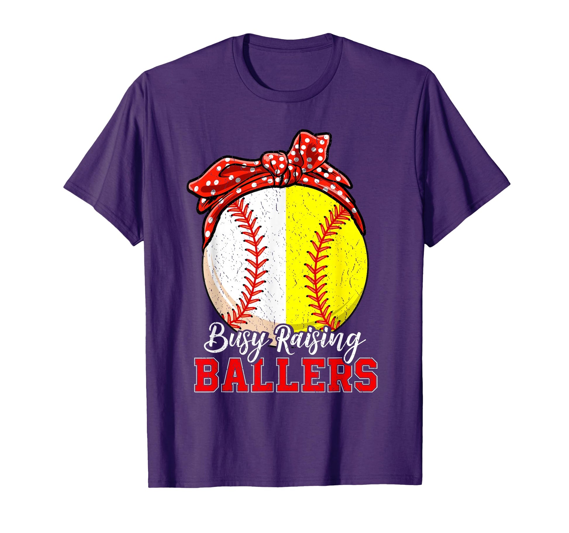 Busy Raising Ballers Softball T-Shirt - Minimalist Print Men Women - T-Shirt, Sweatshirt, Hoodie