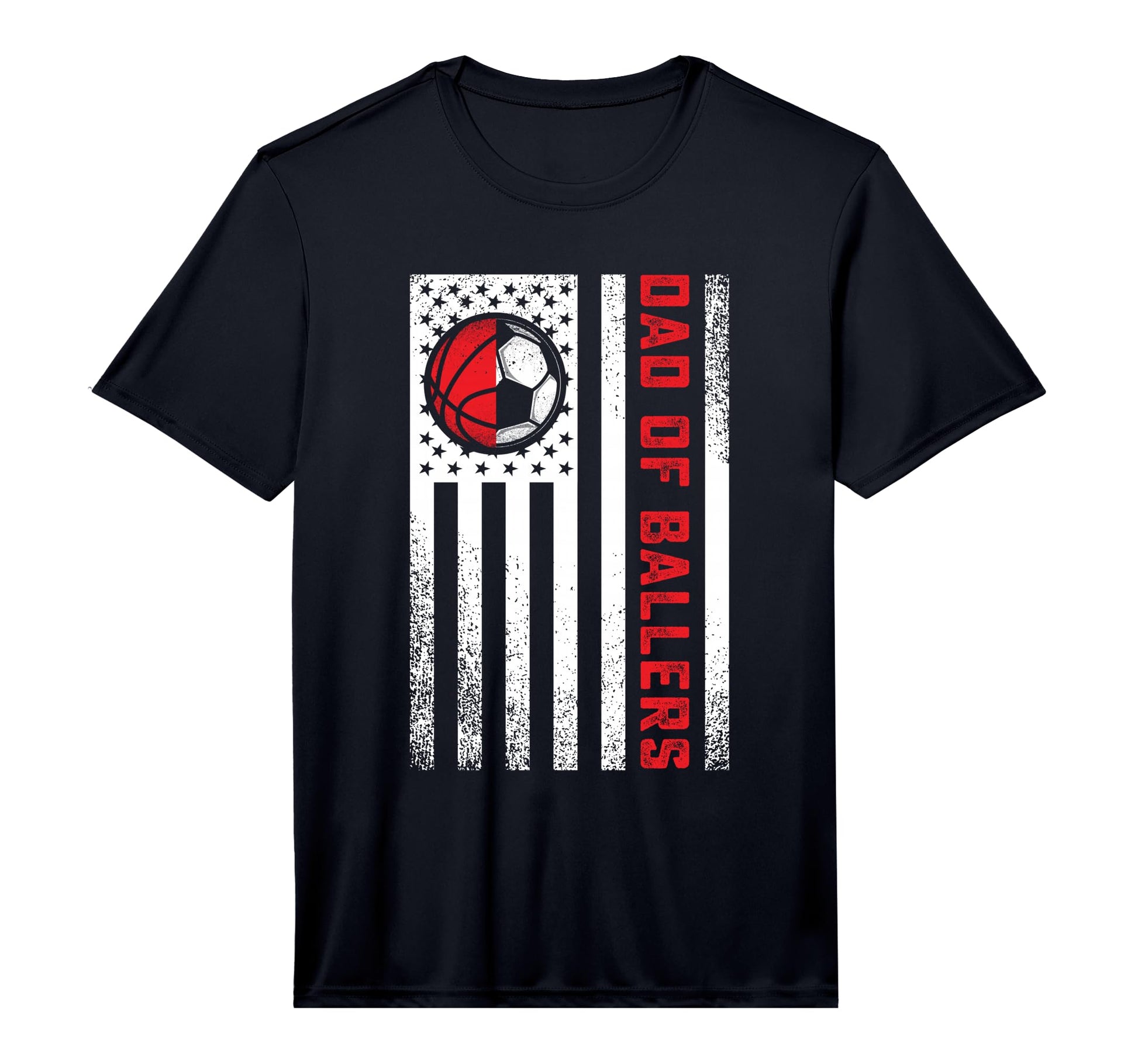 Mens Patriotic Dad Ballers American T-Shirt - Minimalist Print for Adults - T-Shirt, Sweatshirt, Hoodie