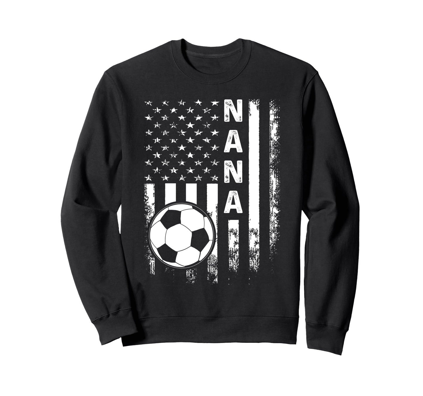 Soccer Nana America Flag Sweatshirt - Unique Graphic Unisex - T-Shirt, Sweatshirt, Hoodie