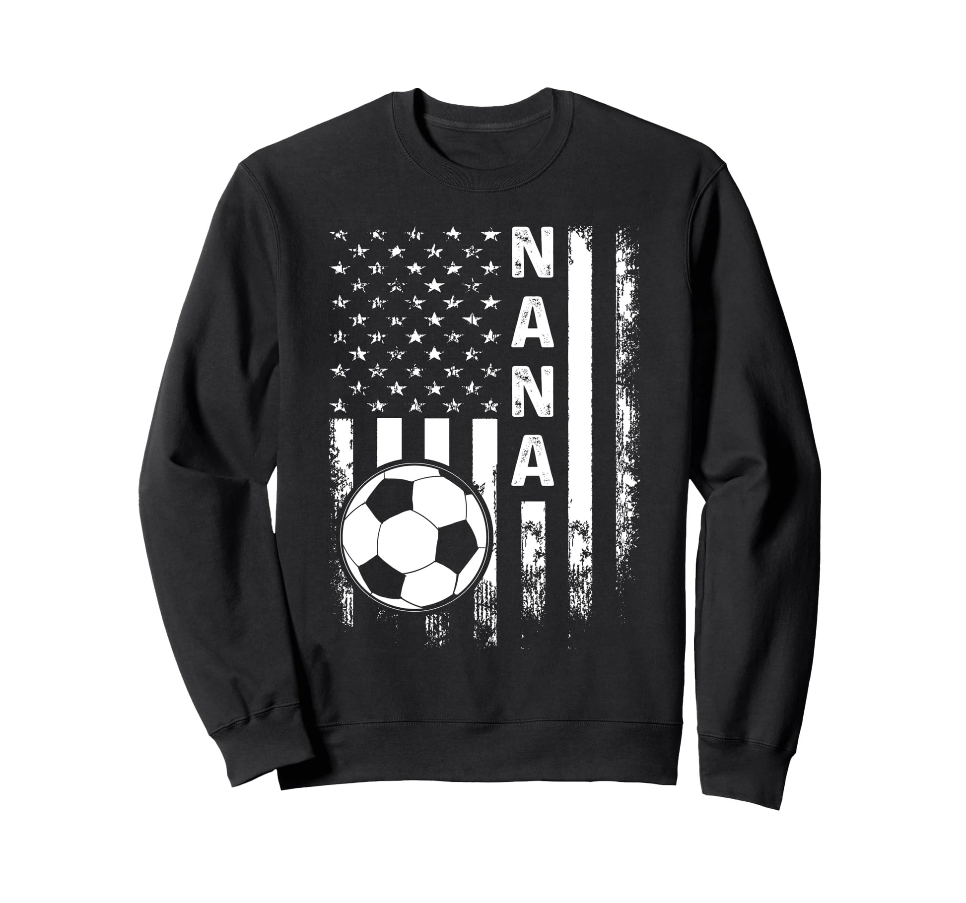 Soccer Nana America Flag Sweatshirt - Unique Graphic Unisex - T-Shirt, Sweatshirt, Hoodie