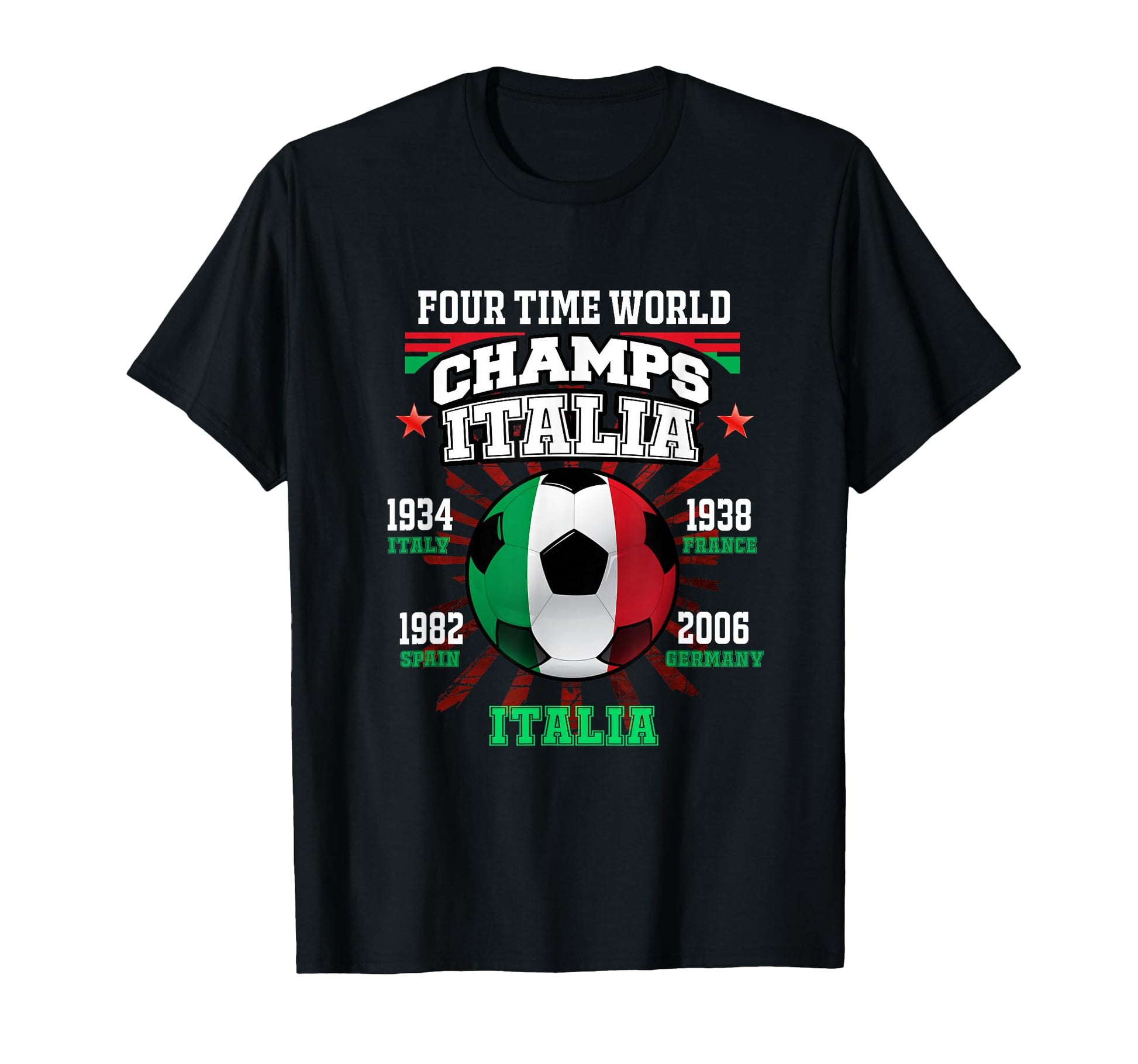 Italy Football Cup Years Italia Soccer T-Shirt - Custom Art Print Unisex - T-Shirt, Sweatshirt, Hoodie