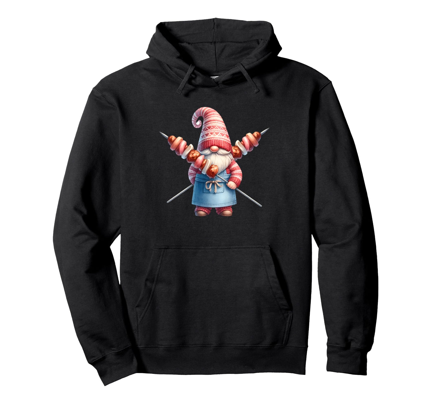 Funny Grill Gnome Bbq Apron Who Loves Hoodie - Aesthetic Graphic Unisex - T-Shirt, Sweatshirt, Hoodie