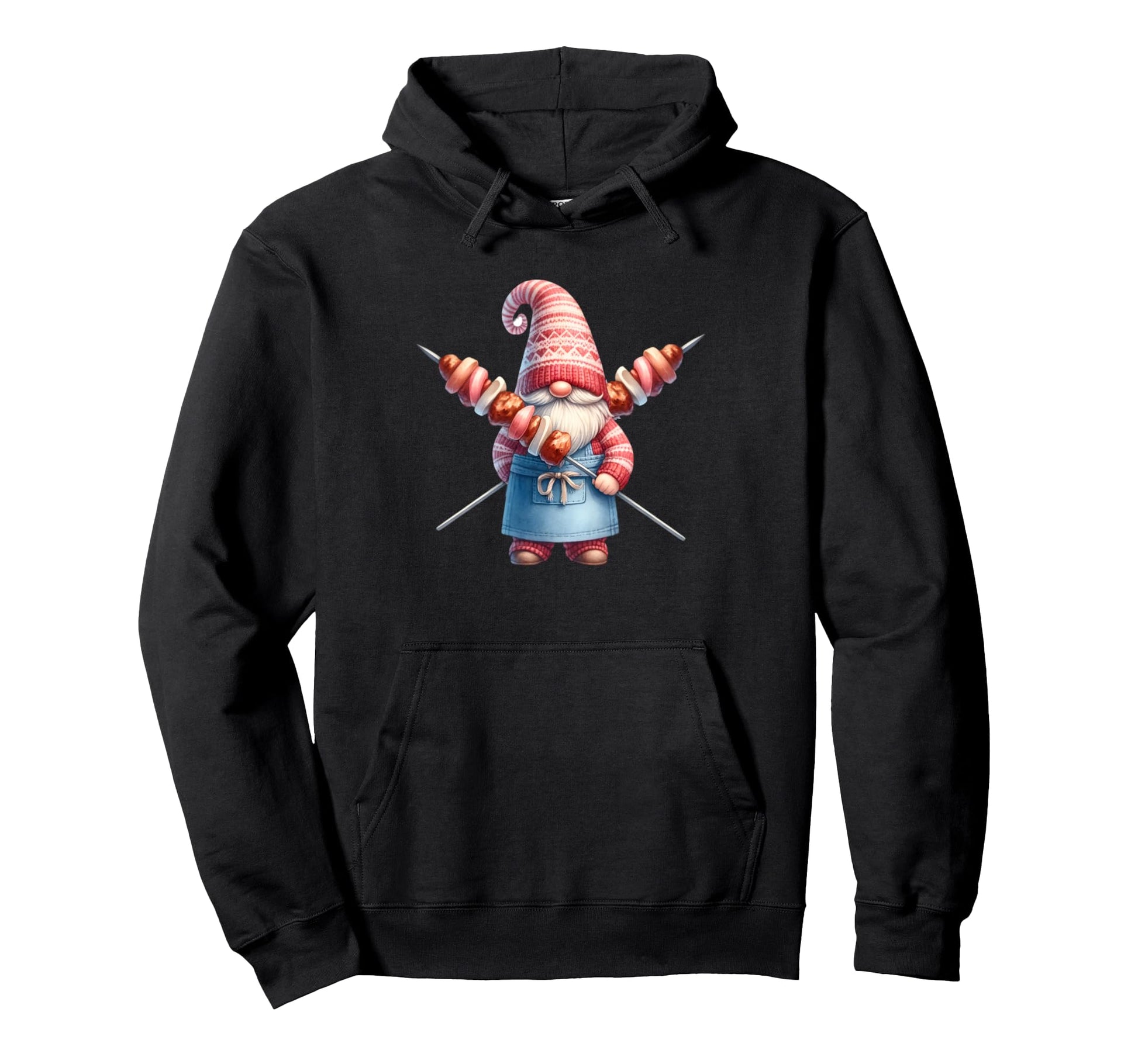 Funny Grill Gnome Bbq Apron Who Loves Hoodie - Aesthetic Graphic Unisex - T-Shirt, Sweatshirt, Hoodie
