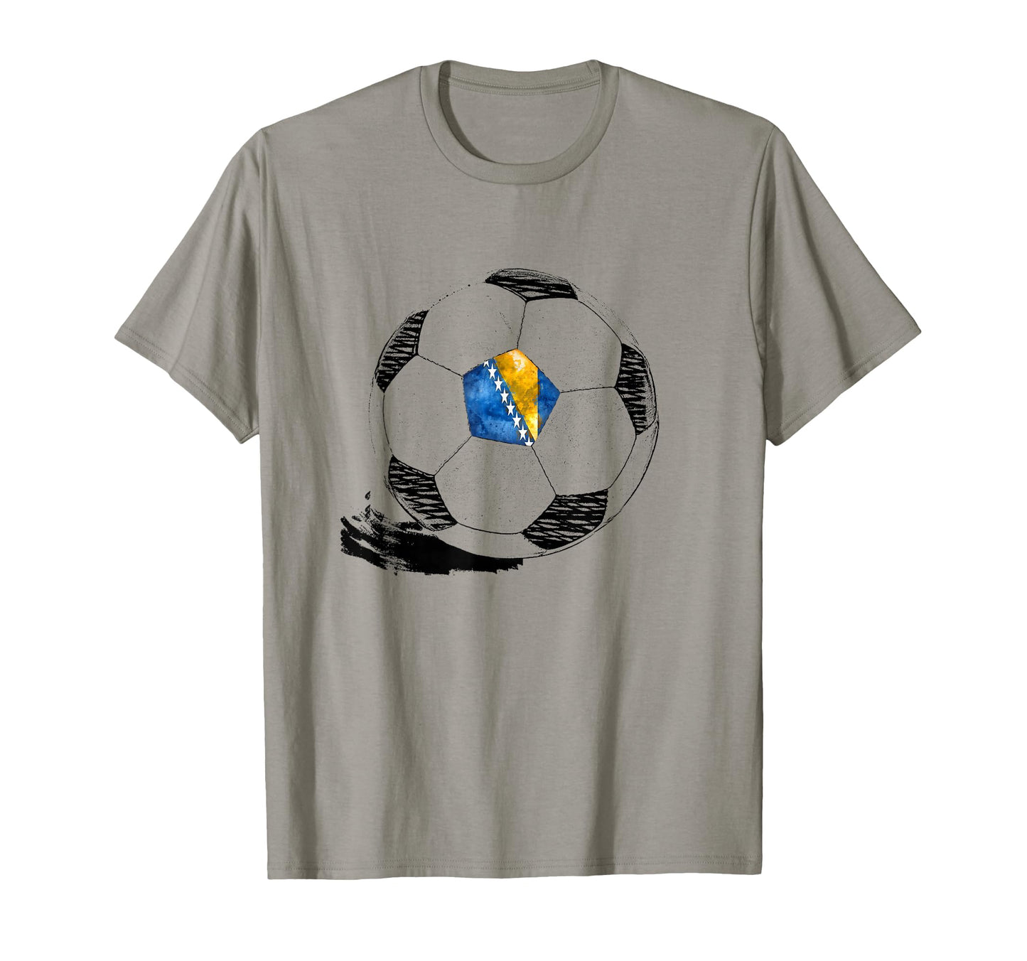 Soccer Bosnia Flag Bosnian Pride T-Shirt - Custom Art Print Men Women - T-Shirt, Sweatshirt, Hoodie