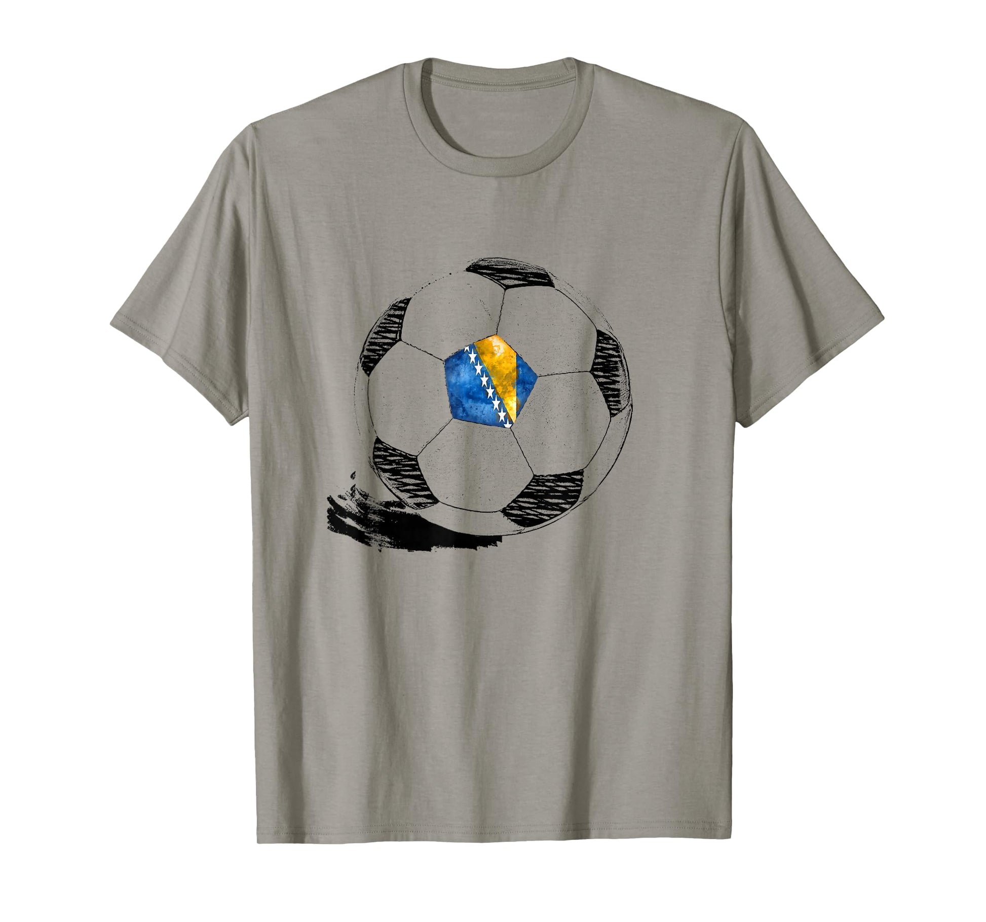 Soccer Bosnia Flag Bosnian Pride T-Shirt - Custom Art Print Men Women - T-Shirt, Sweatshirt, Hoodie
