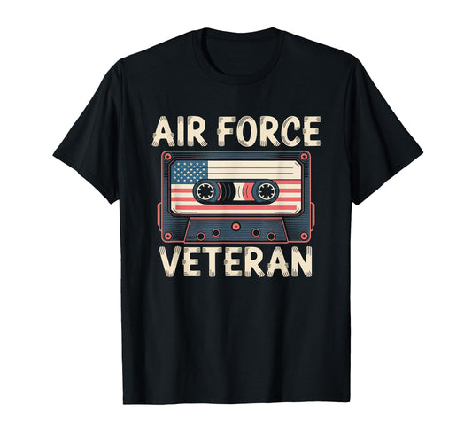 Air Force Veteran Us American Flag Dad T-Shirt - Graphic Print Men Women - T-Shirt, Sweatshirt, Hoodie