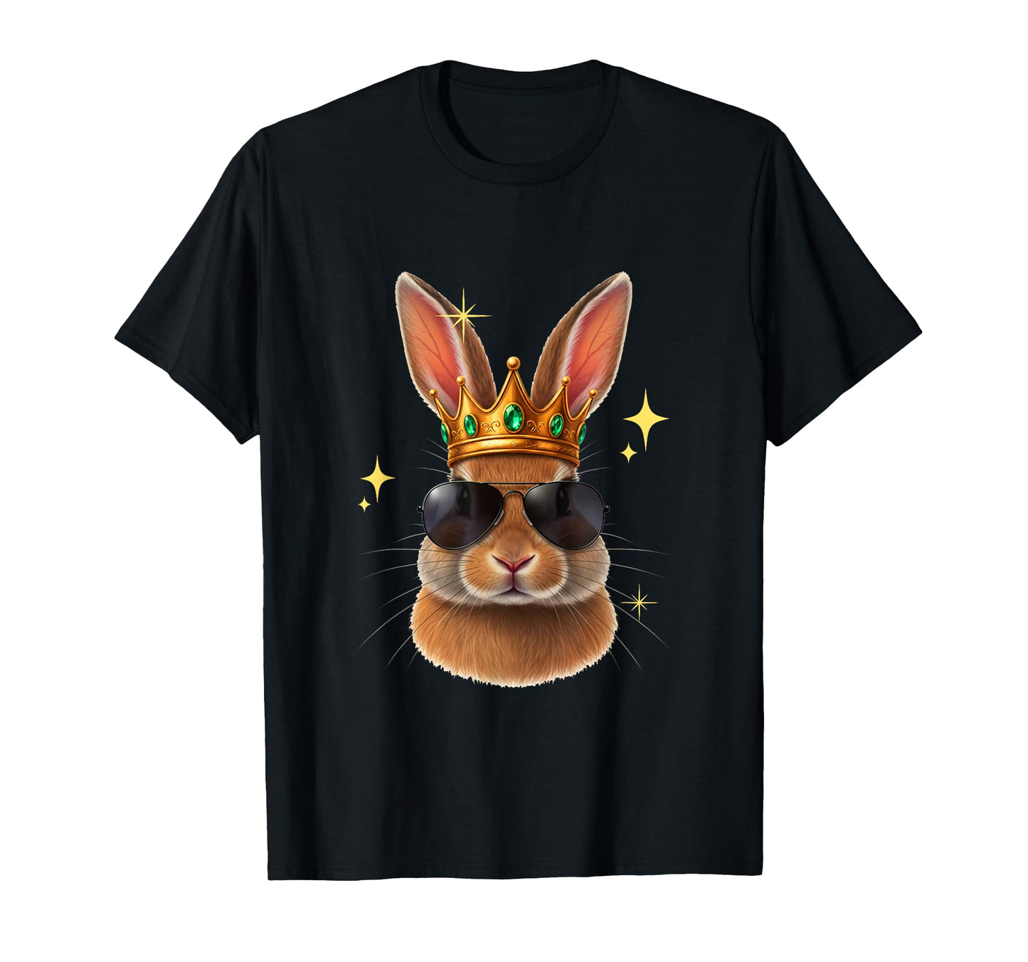 Bunny Sunglasses Wearing Crown Easter T-Shirt - Streetwear Style Unisex - T-Shirt, Sweatshirt, Hoodie