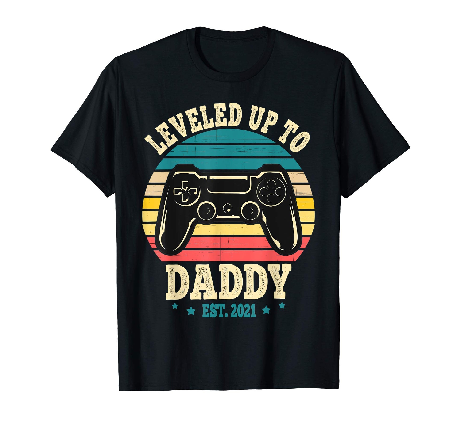 Promoted To Daddy 2021 Leveled Up To T-Shirt - Minimalist Print Men Women - T-Shirt, Sweatshirt, Hoodie