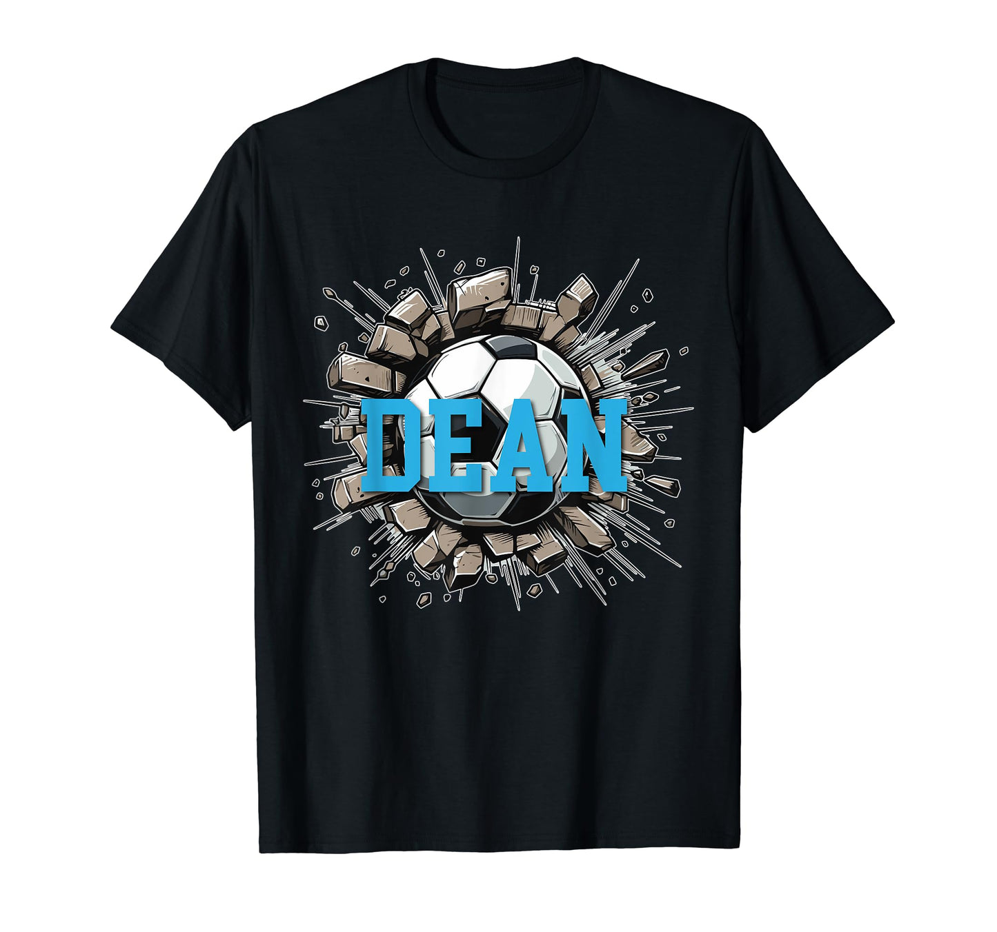 Dean Personalized Name Soccer Sports T-Shirt - Minimalist Print for Adults - T-Shirt, Sweatshirt, Hoodie