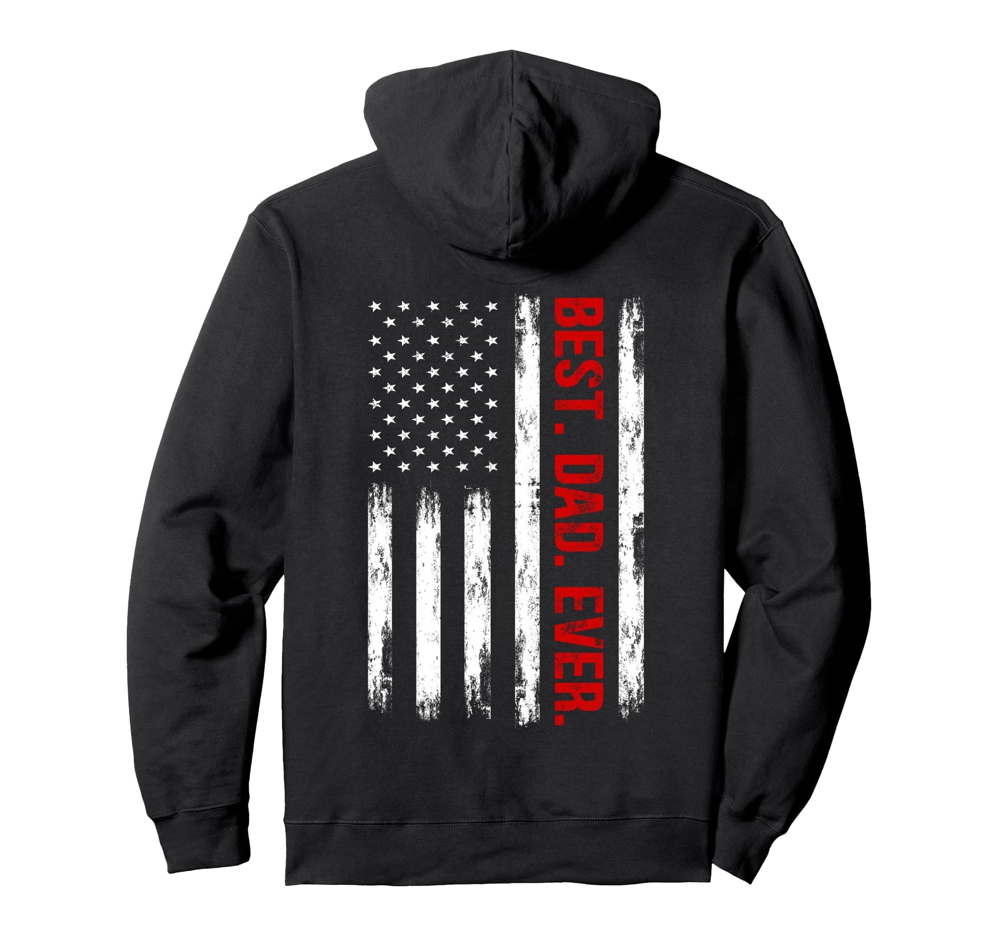 Best Dad Ever American Flag Funny Hoodie - Aesthetic Graphic for Adults - T-Shirt, Sweatshirt, Hoodie