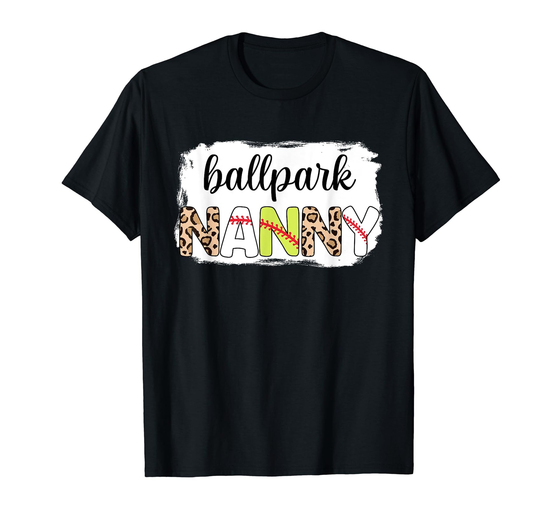 Bleached Ballpark Nanny Baseball T-Shirt - Custom Art Print Unisex - T-Shirt, Sweatshirt, Hoodie
