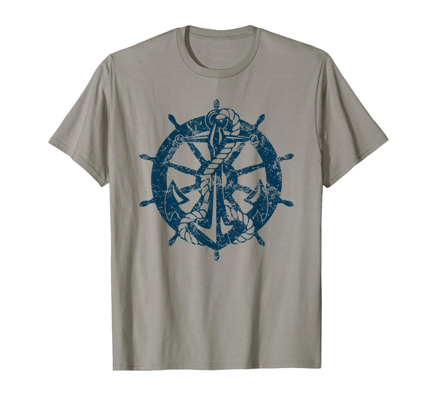 Distressed Old Nautical Ships Wheel T-Shirt - Streetwear Style for Adults - T-Shirt, Sweatshirt, Hoodie