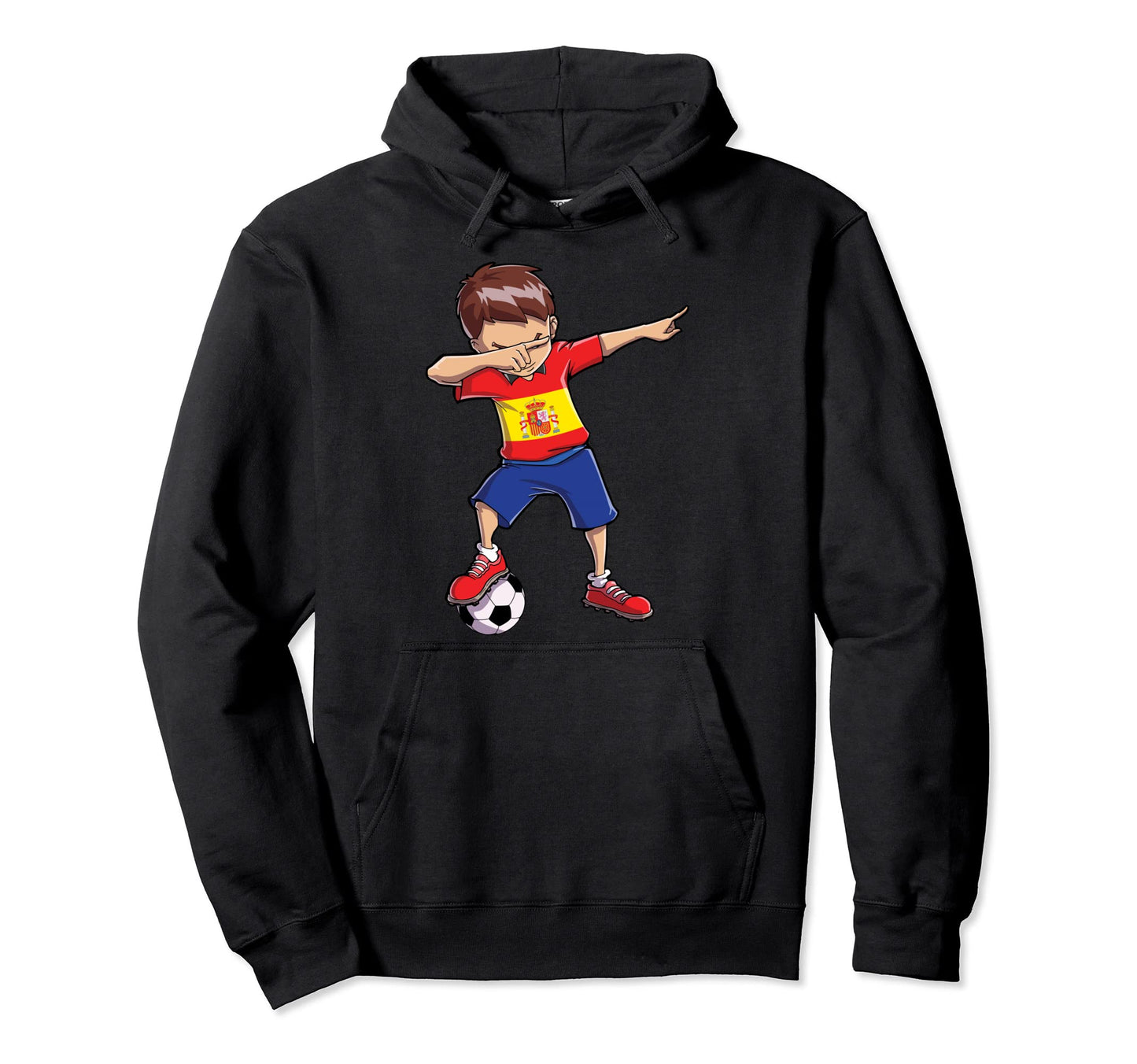 Dabbing Soccer Spain Spanish Football Hoodie - Graphic Print Men Women - T-Shirt, Sweatshirt, Hoodie