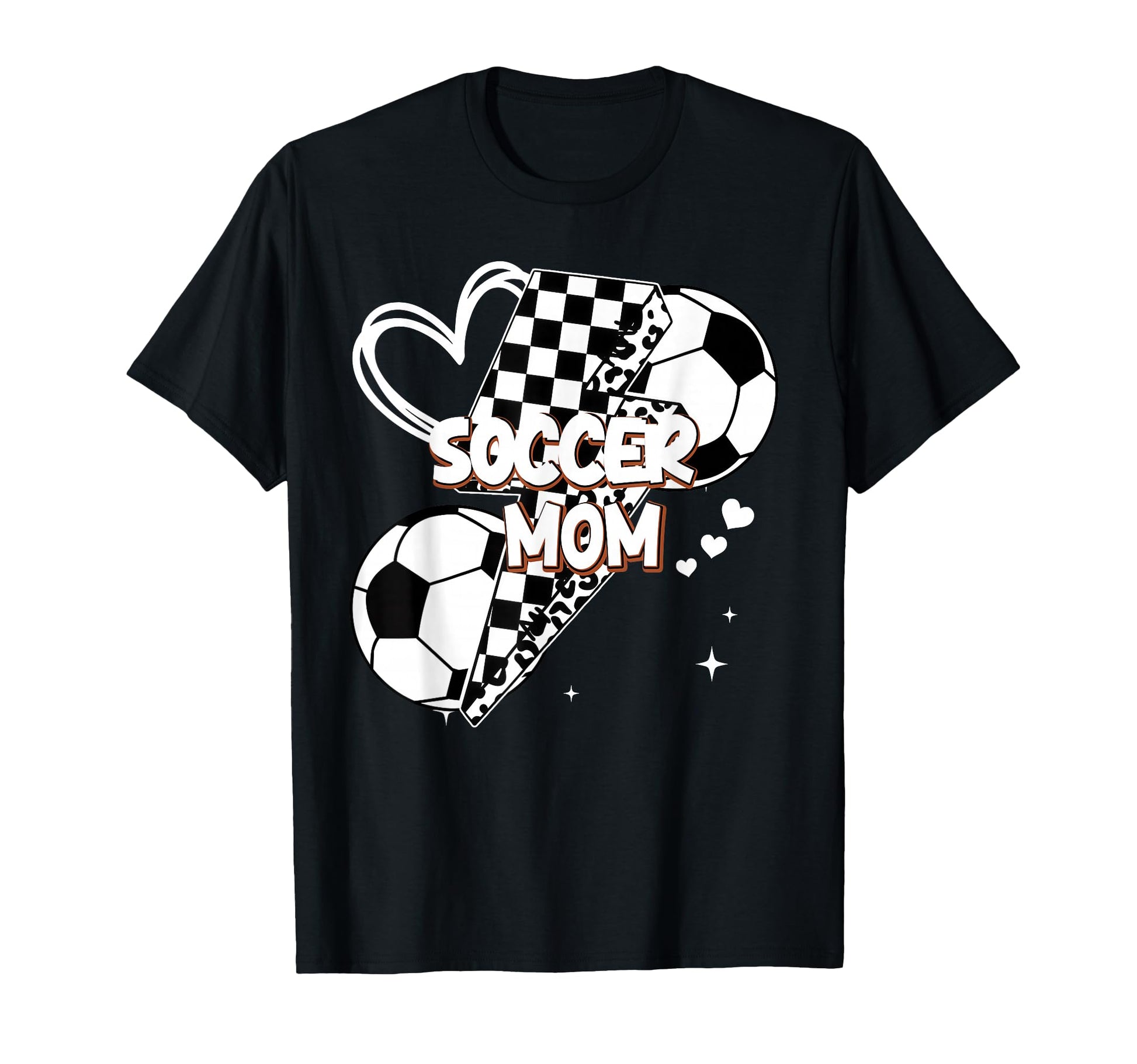Soccer Mom Mama Checkerboard Leopard T-Shirt - Trendy Graphic Unisex - T-Shirt, Sweatshirt, Hoodie