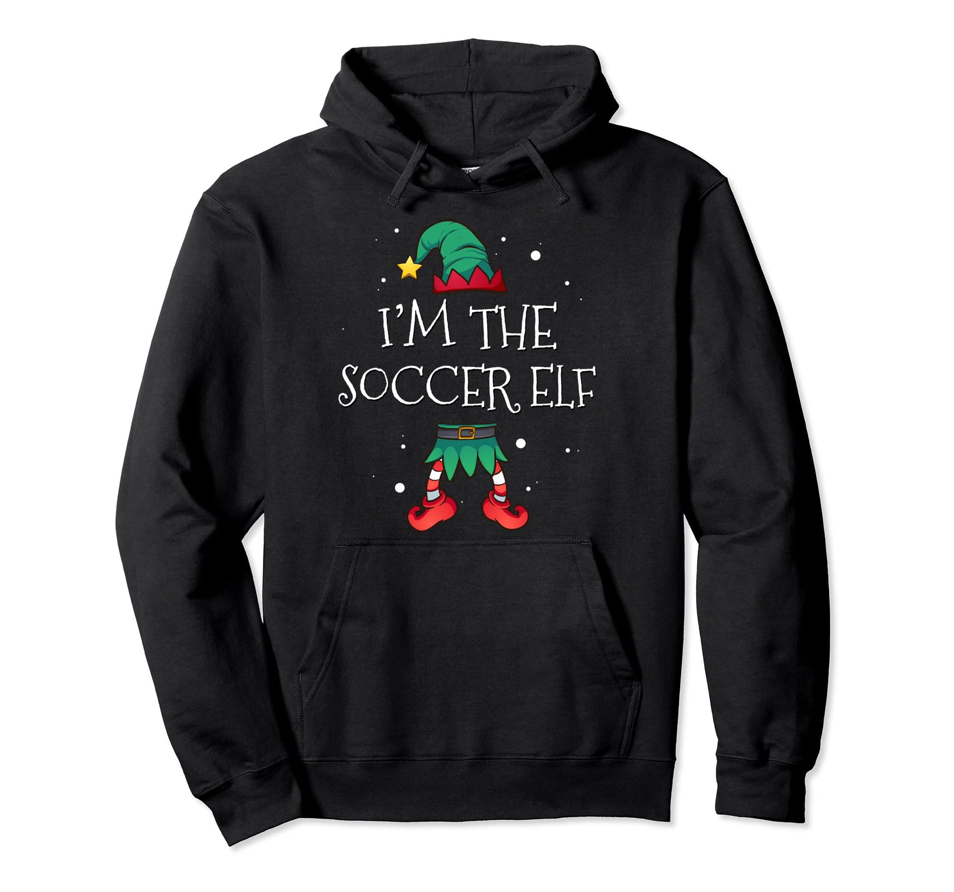 Im Soccer Elf Matching Family Outfits Hoodie - Graphic Print for Adults - T-Shirt, Sweatshirt, Hoodie