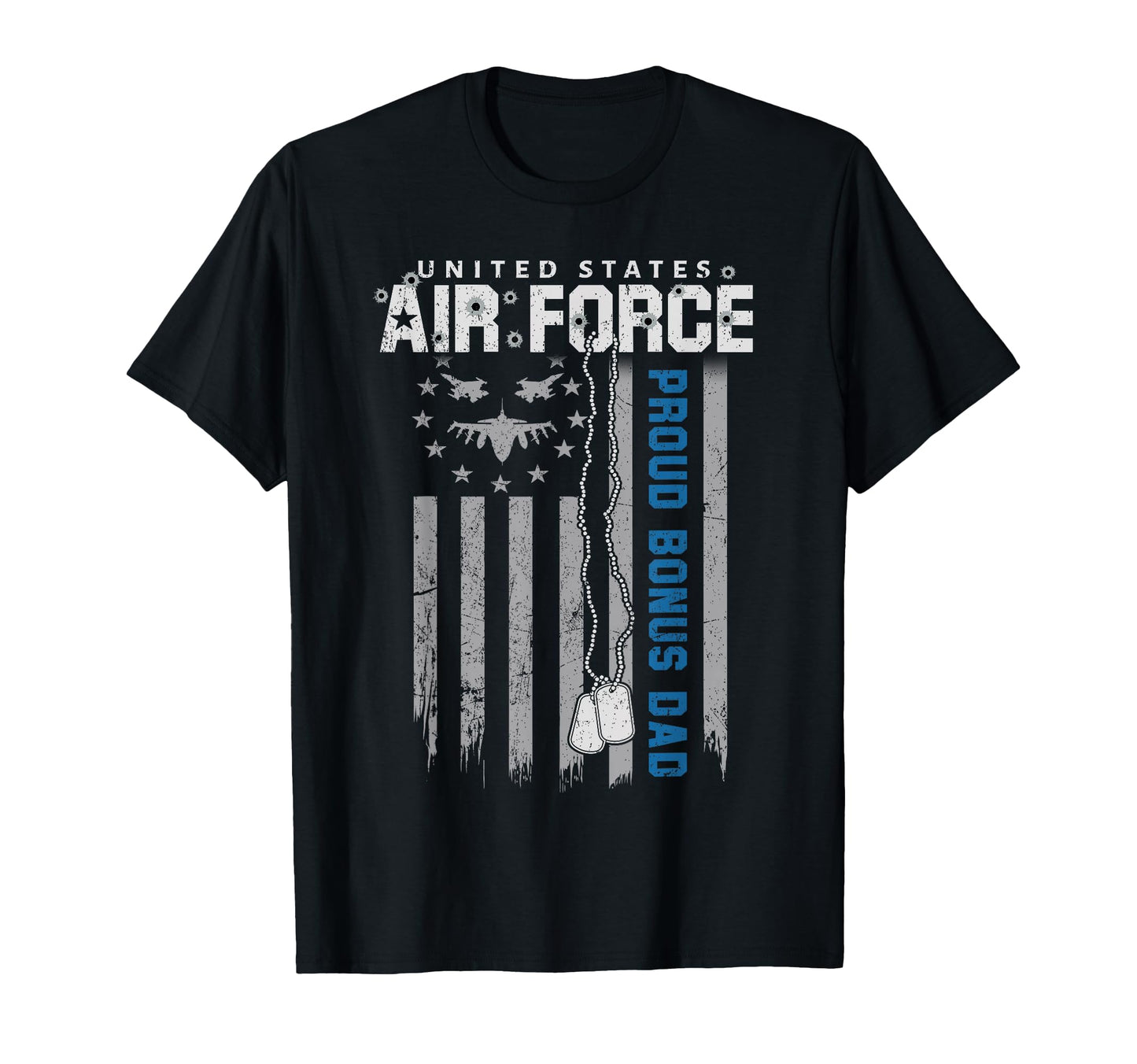 Proud Air Force Bonus Dad Flag Us T-Shirt - Streetwear Style for Adults - T-Shirt, Sweatshirt, Hoodie
