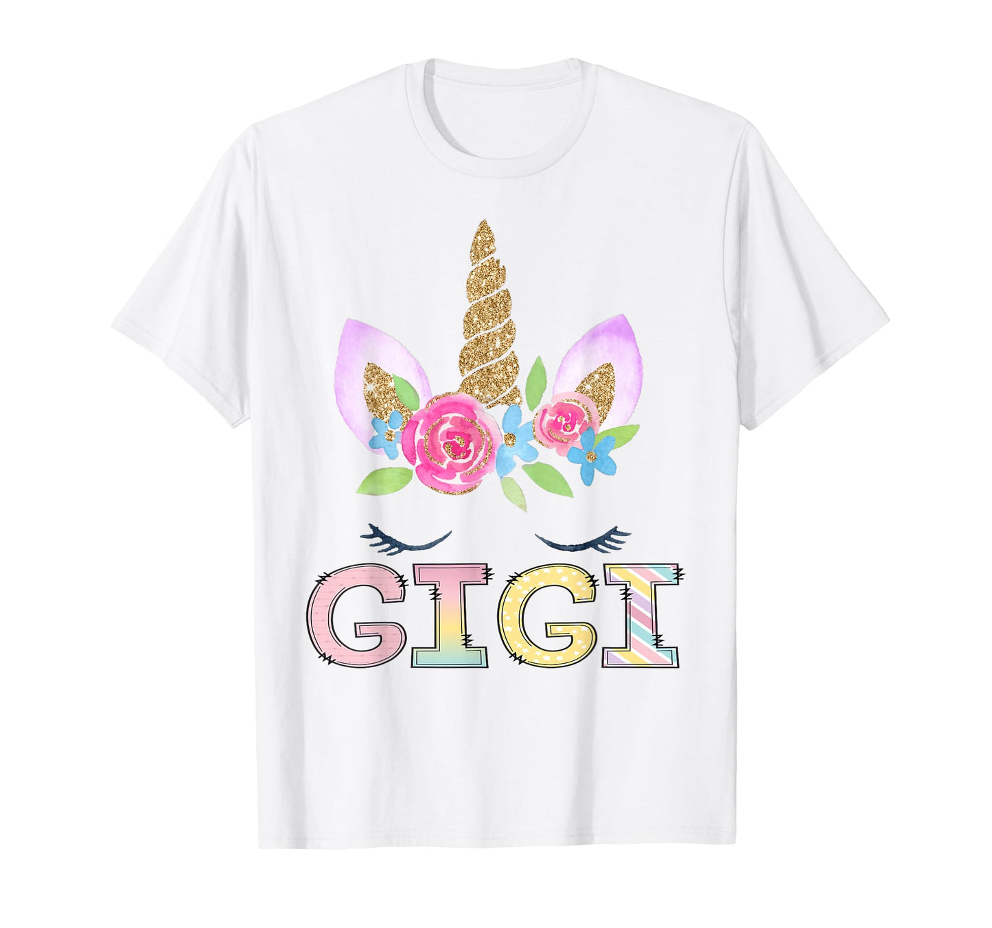 Gigi Unicorn Floral Birthday Family T-Shirt - Trendy Graphic Men Women - T-Shirt, Sweatshirt, Hoodie