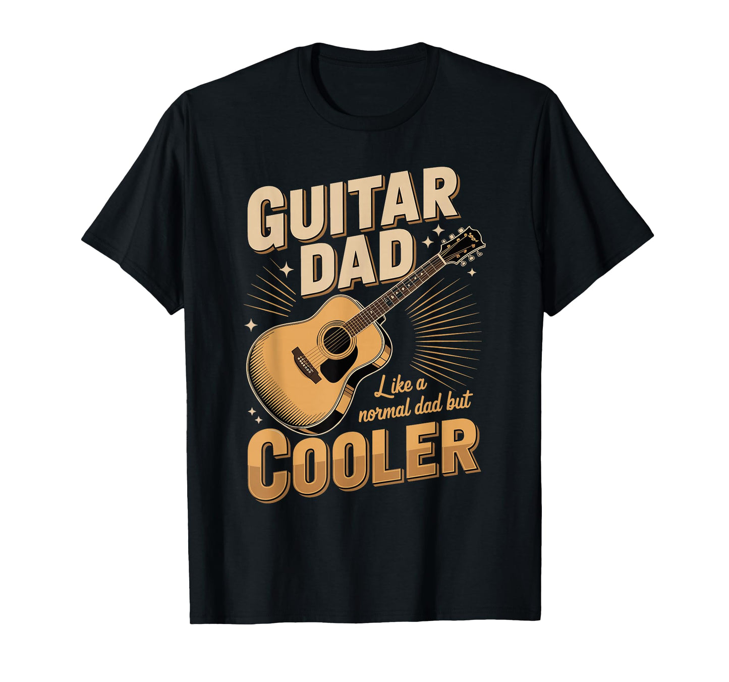 Guitar Dad Like Normal Dad But Cooler T-Shirt - Minimalist Print Unisex - T-Shirt, Sweatshirt, Hoodie
