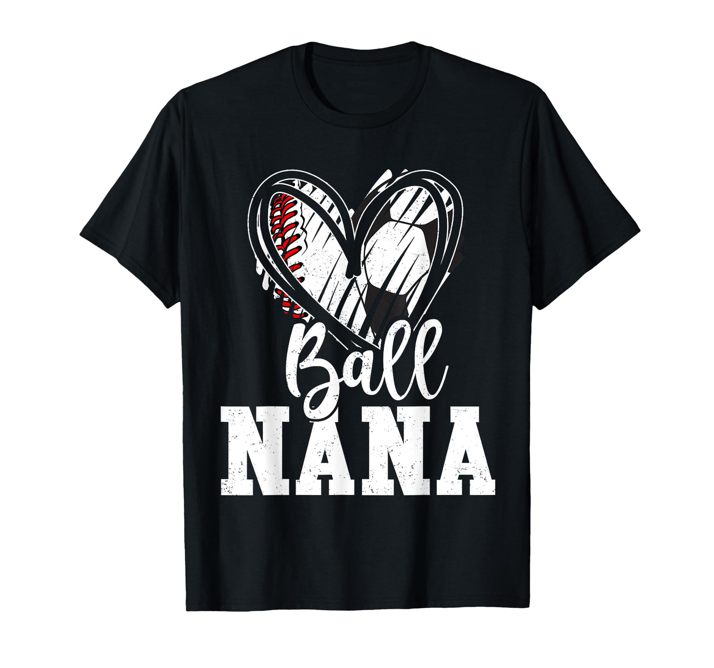 Ball Grandma Heart Baseball Sweatshirt - Fun Novelty Design for Adults - T-Shirt, Sweatshirt, Hoodie