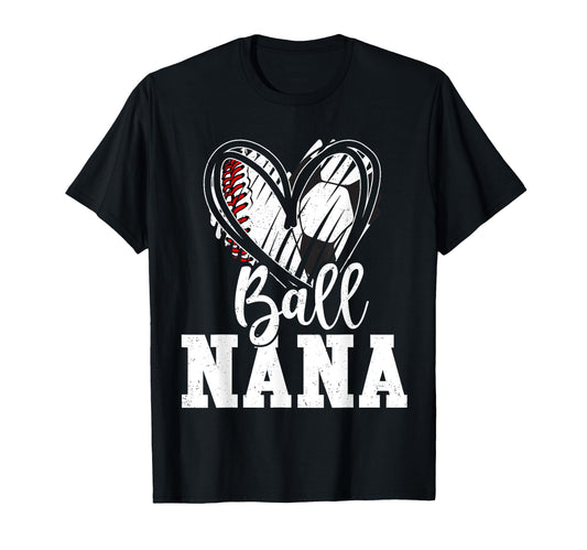 Ball Grandma Heart Baseball Sweatshirt - Fun Novelty Design for Adults - T-Shirt, Sweatshirt, Hoodie