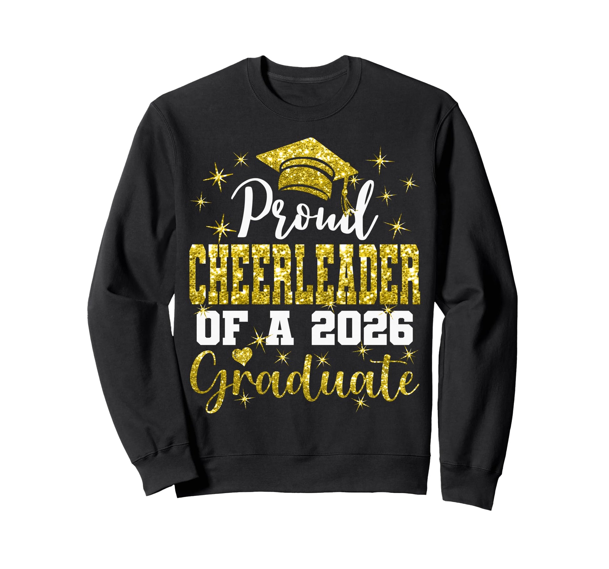 Super Proud Cheerleader 2026 Graduate Sweatshirt - Custom Art Print Unisex - T-Shirt, Sweatshirt, Hoodie