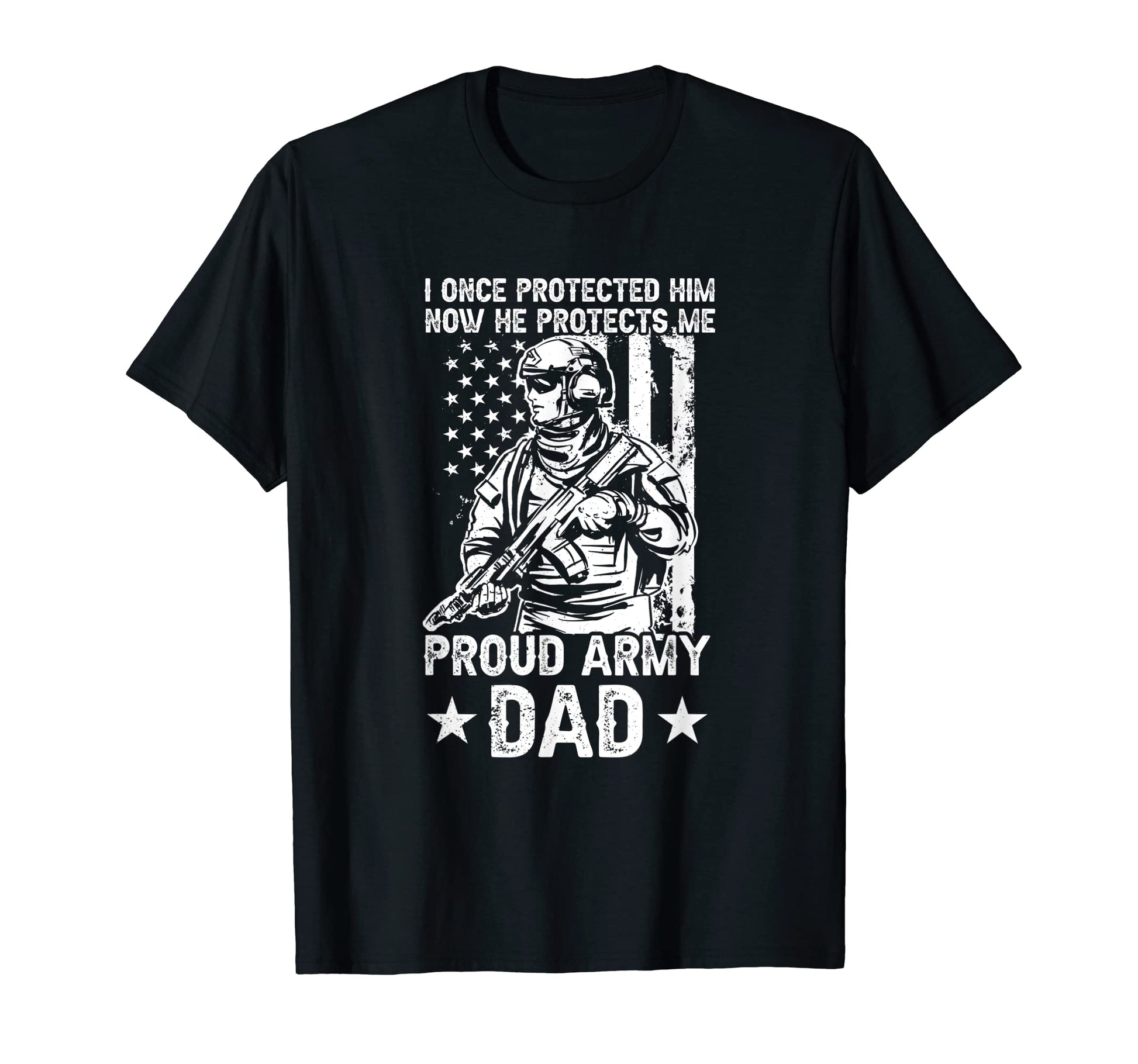 Mens Dad Army Soldier Proud Army Dad T-Shirt - Minimalist Print Men Women - T-Shirt, Sweatshirt, Hoodie
