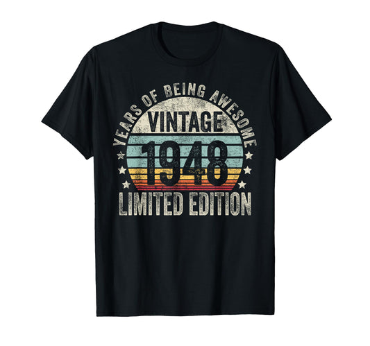 1948 T Shirts Funny 1948 Birthday T-Shirt - Streetwear Style Unisex - T-Shirt, Sweatshirt, Hoodie