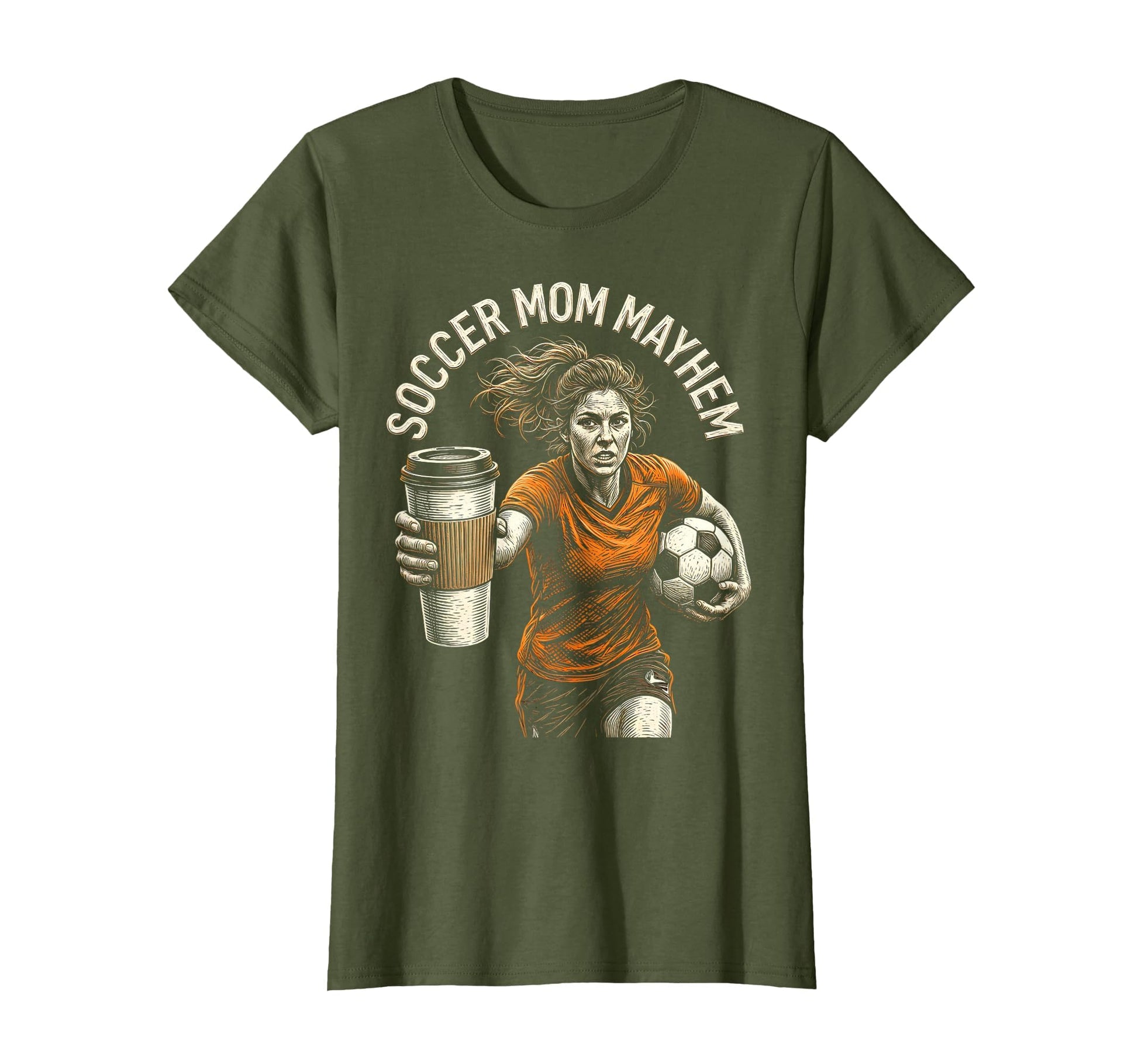 Soccer Mom Mayhem Funny Sports Parent T-Shirt - Aesthetic Graphic Unisex - T-Shirt, Sweatshirt, Hoodie