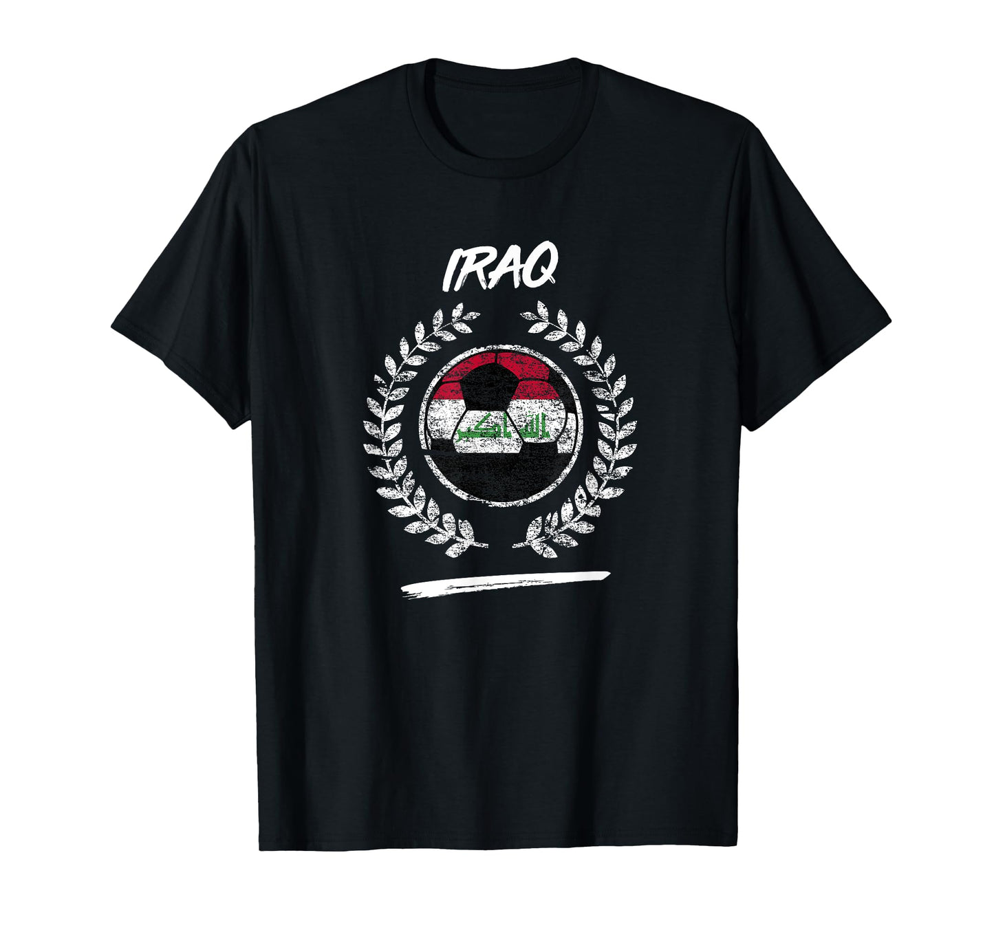 Iraq Flag Iraqi Soccer Team Football T-Shirt - Custom Art Print Unisex - T-Shirt, Sweatshirt, Hoodie